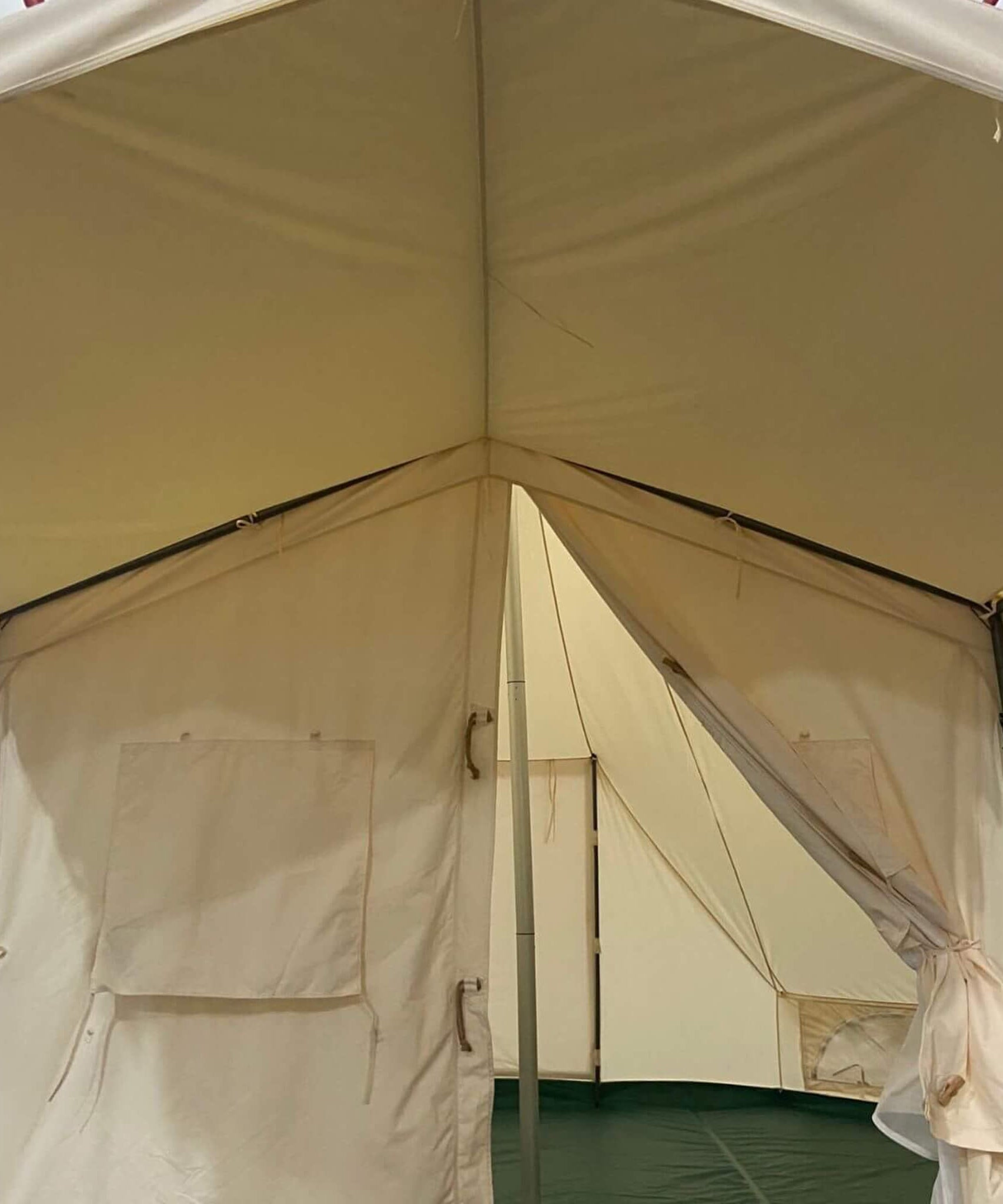 [13X19FT] Extra-Large Heavy-Duty Outdoor Four Seasons Glamping Canvas Bell Yurt Tent (SAK45688)