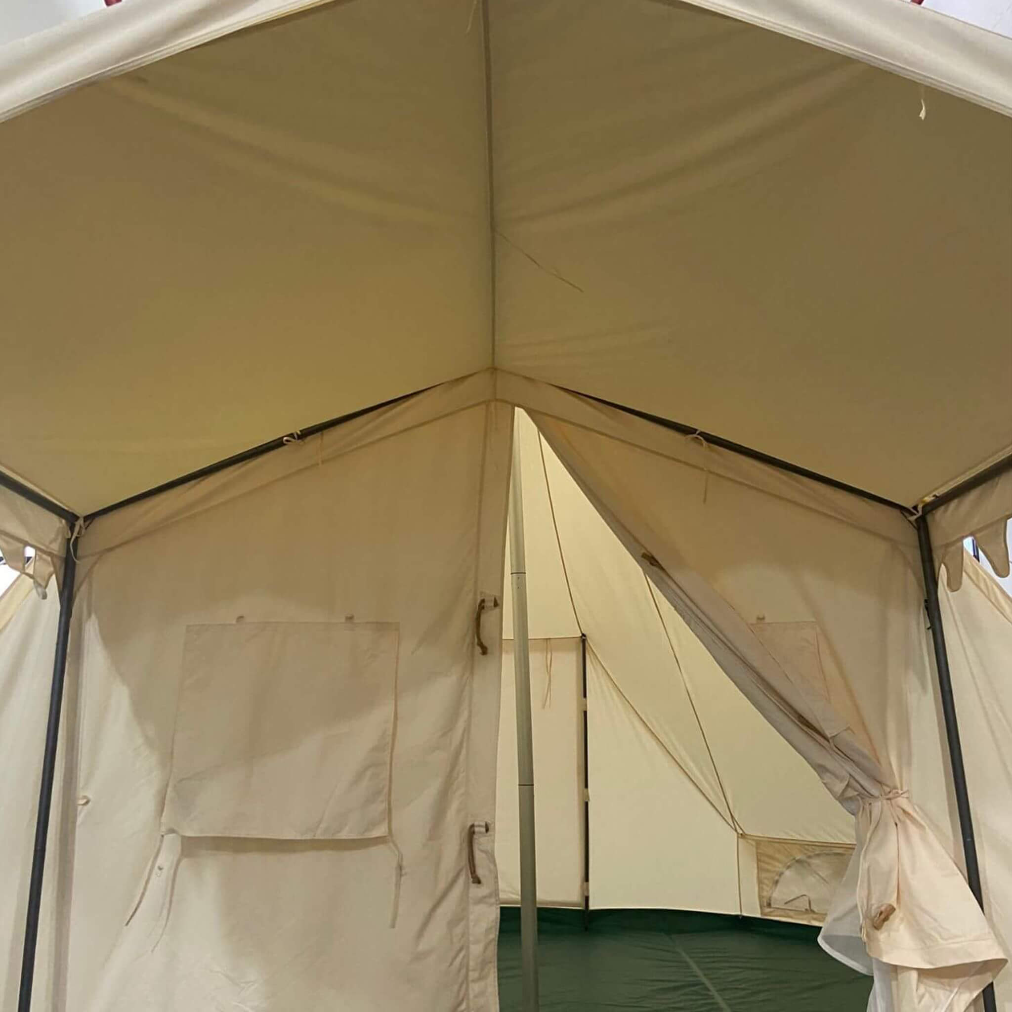 [13X19FT] Extra-Large Heavy-Duty Outdoor Four Seasons Glamping Canvas Bell Yurt Tent (SAK45688)
