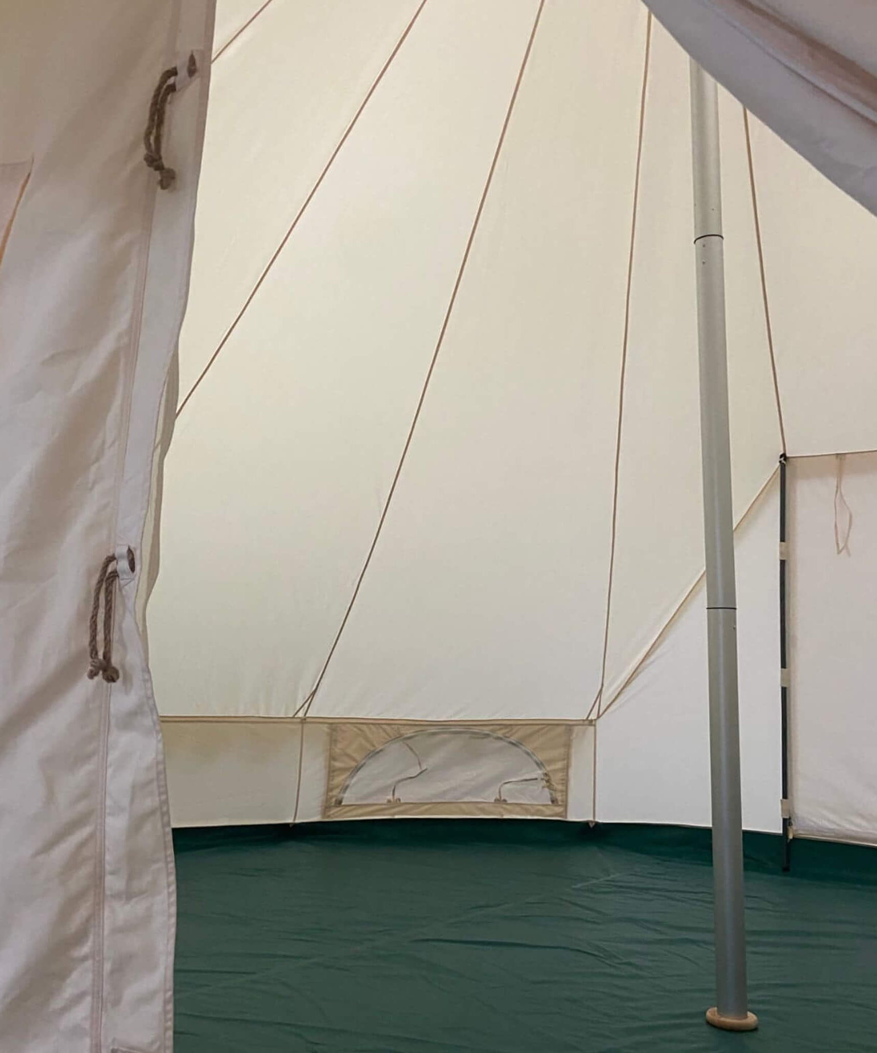 [13X19FT] Extra-Large Heavy-Duty Outdoor Four Seasons Glamping Canvas Bell Yurt Tent (SAK45688)
