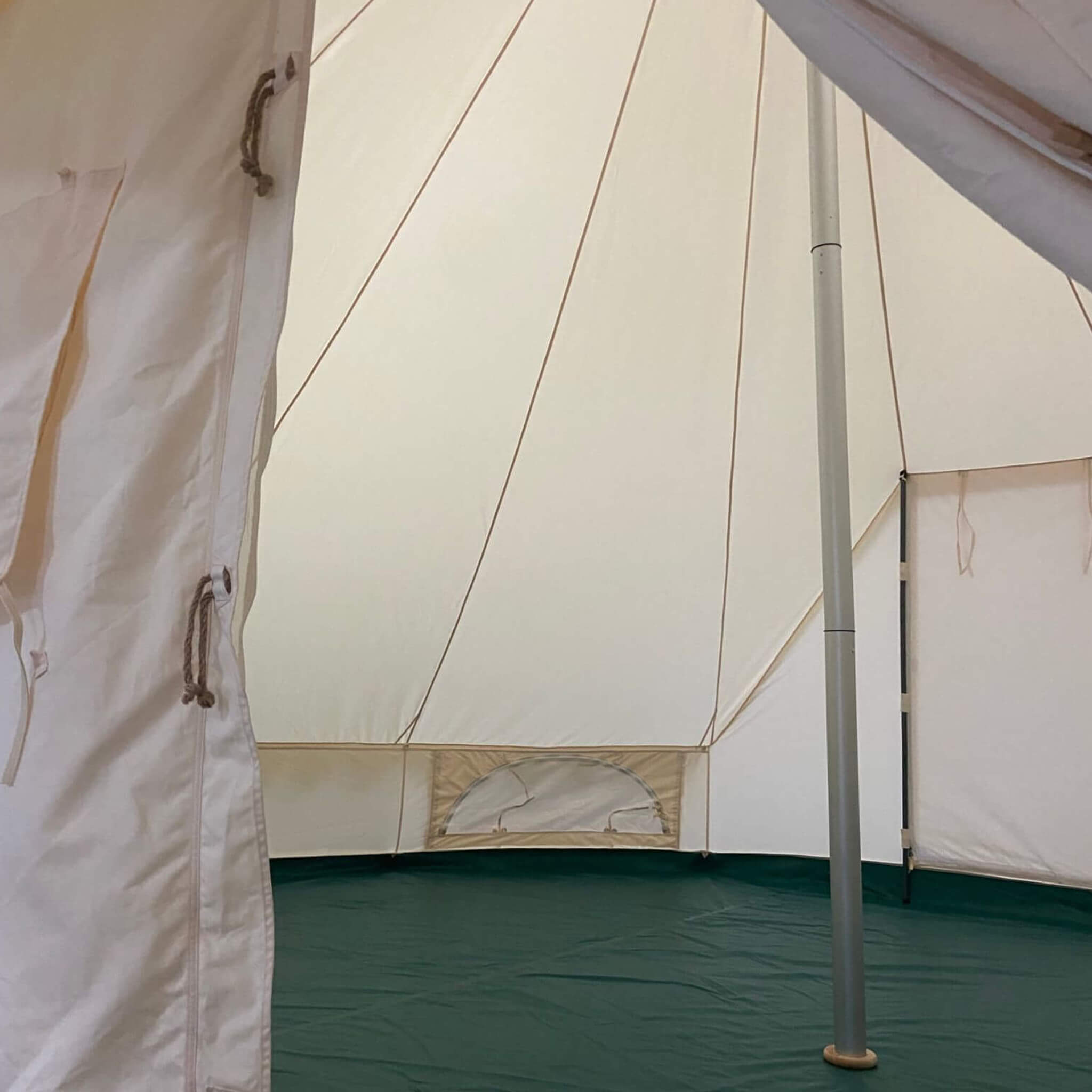 [13X19FT] Extra-Large Heavy-Duty Outdoor Four Seasons Glamping Canvas Bell Yurt Tent (SAK45688)