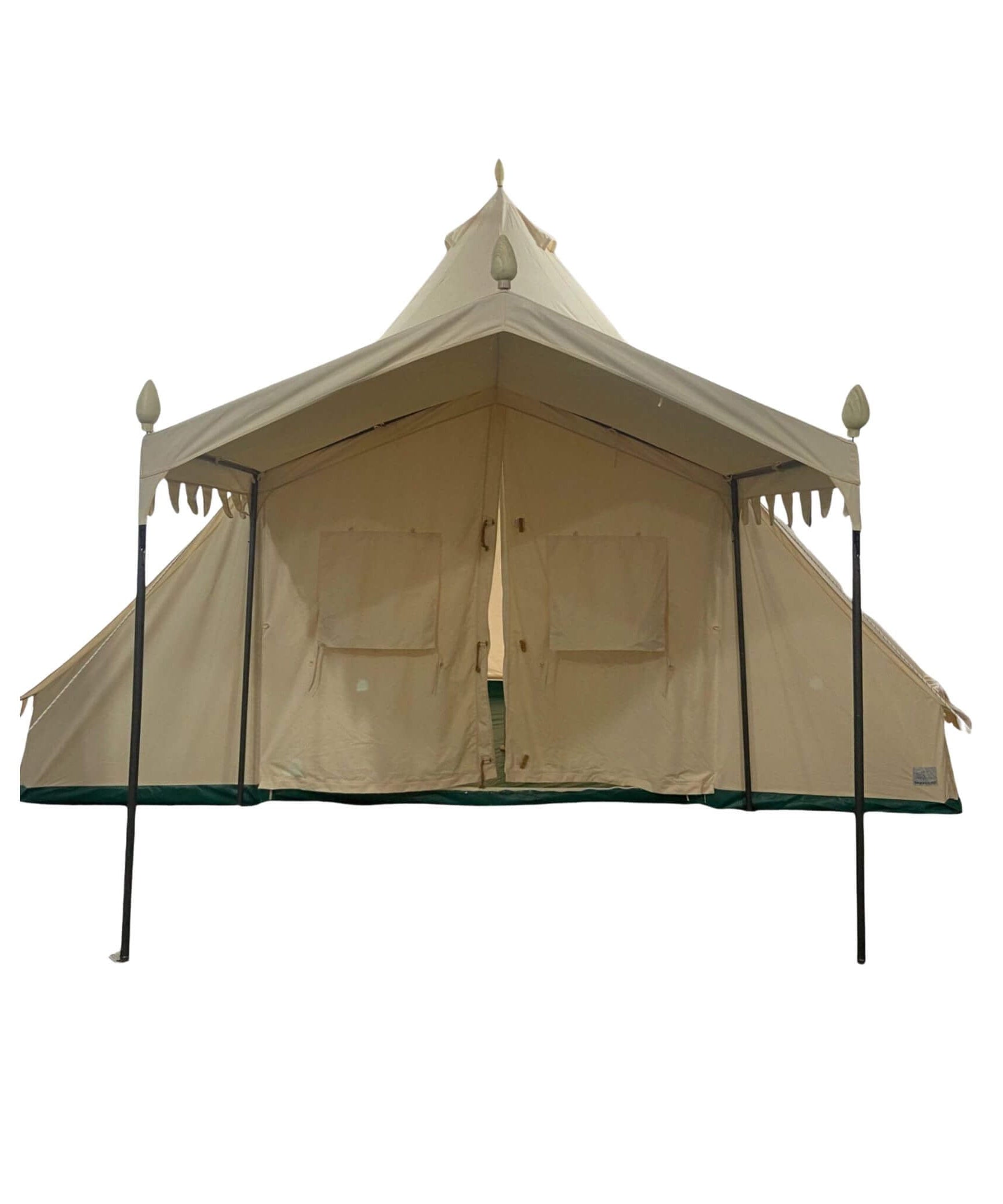 [13X19FT] Extra-Large Heavy-Duty Outdoor Four Seasons Glamping Canvas Bell Yurt Tent (SAK45688)
