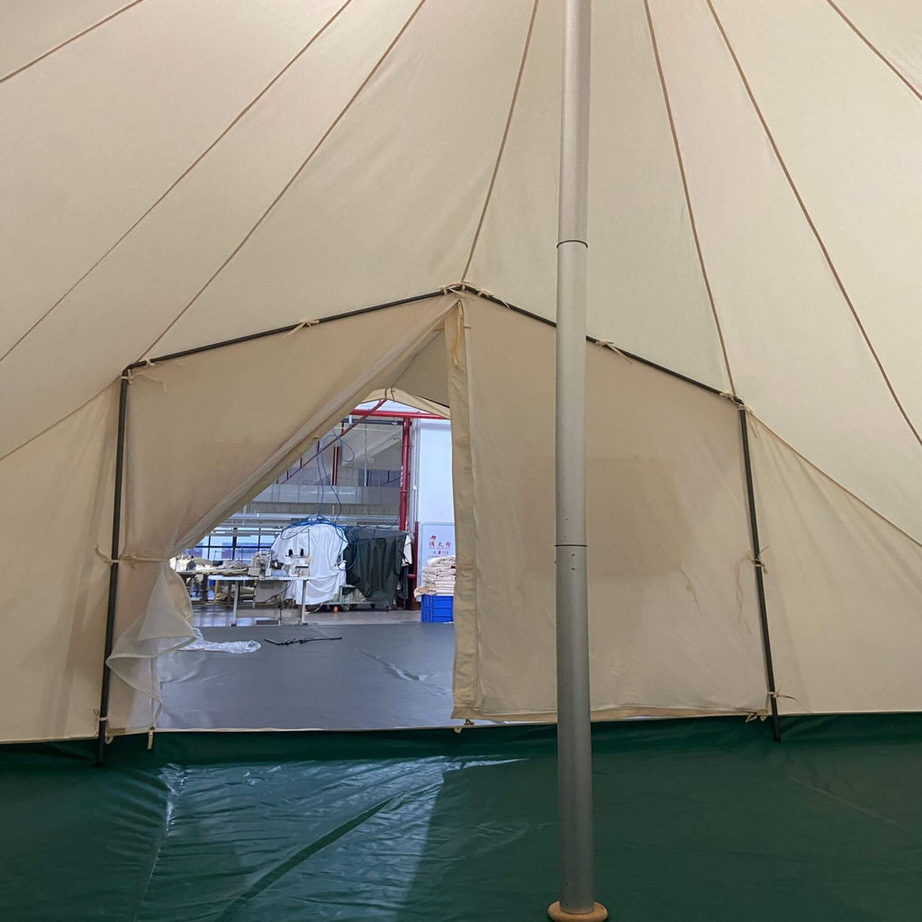 [13X19FT] Extra-Large Heavy-Duty Outdoor Four Seasons Glamping Canvas Bell Yurt Tent (SAK45688)