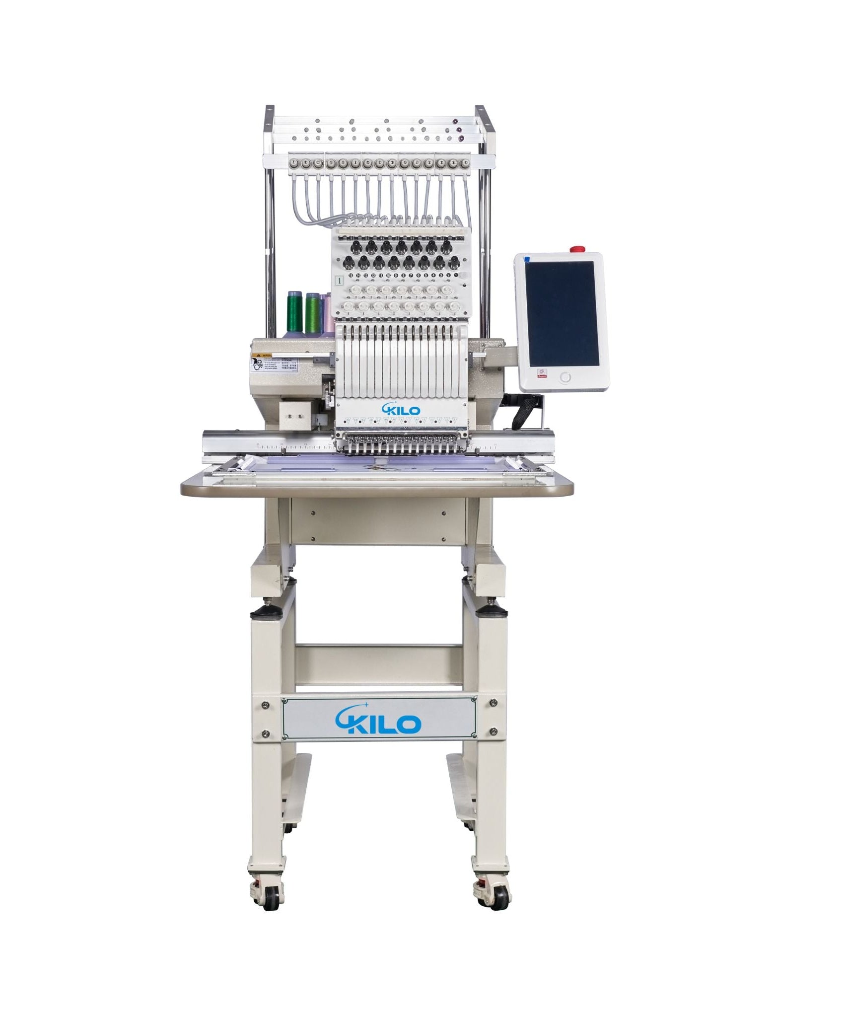 [13X20"] 15-Needle Commercial Embroidery Machine With LCD Touchscreen And Laser Positioning (SAK57613)