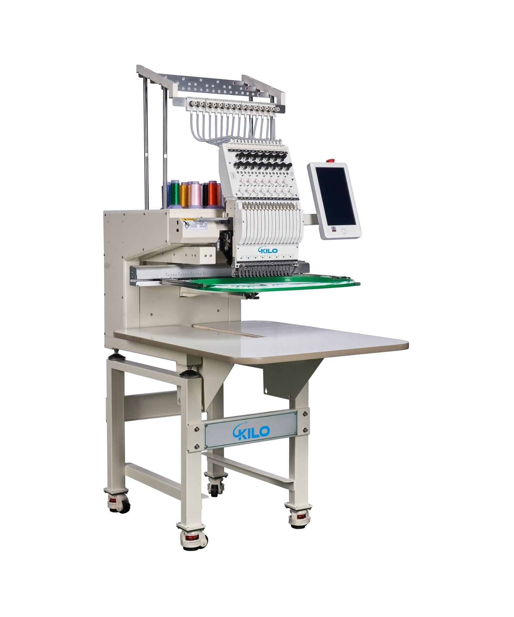 [13X20"] 15-Needle Commercial Embroidery Machine With LCD Touchscreen And Laser Positioning (SAK57613)