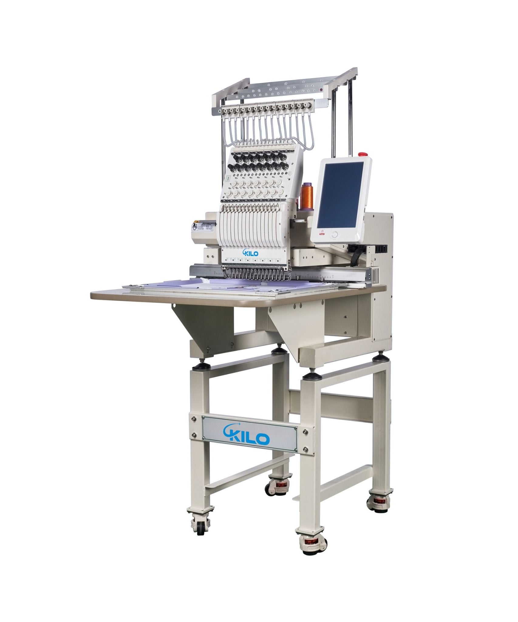 [13X20"] 15-Needle Commercial Embroidery Machine With LCD Touchscreen And Laser Positioning (SAK57613)
