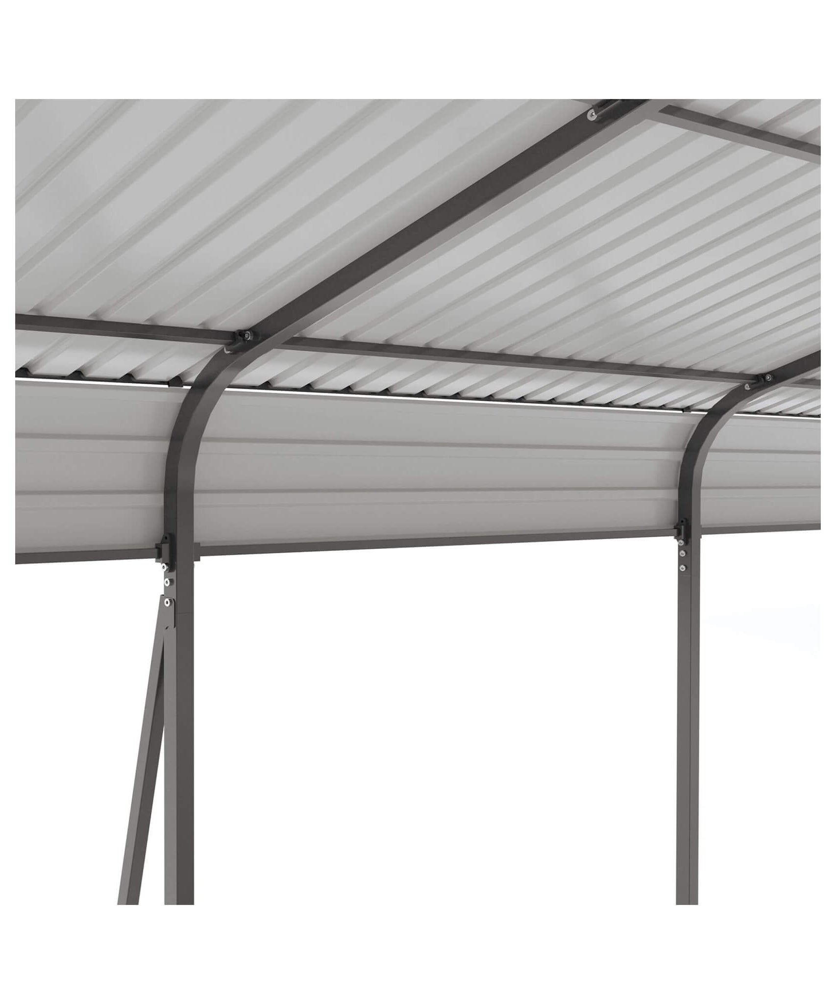 [13X26FT] Alora Heavy-Duty Weather-Resistant Outdoor Carport With Protective Film (SAK82451)