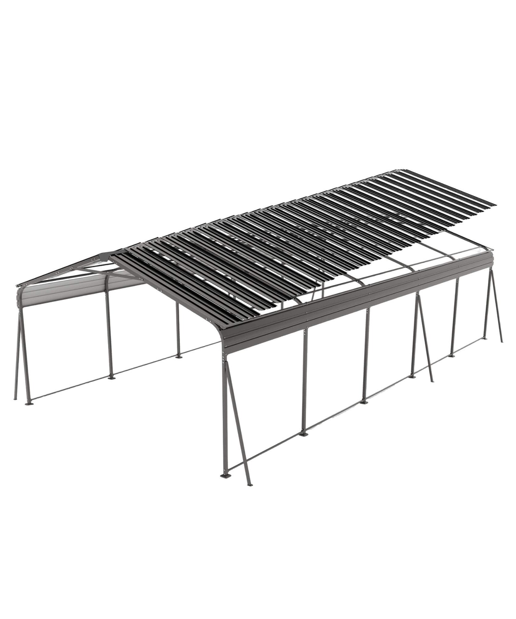 [13X26FT] Alora Heavy-Duty Weather-Resistant Outdoor Carport With Protective Film (SAK82451)