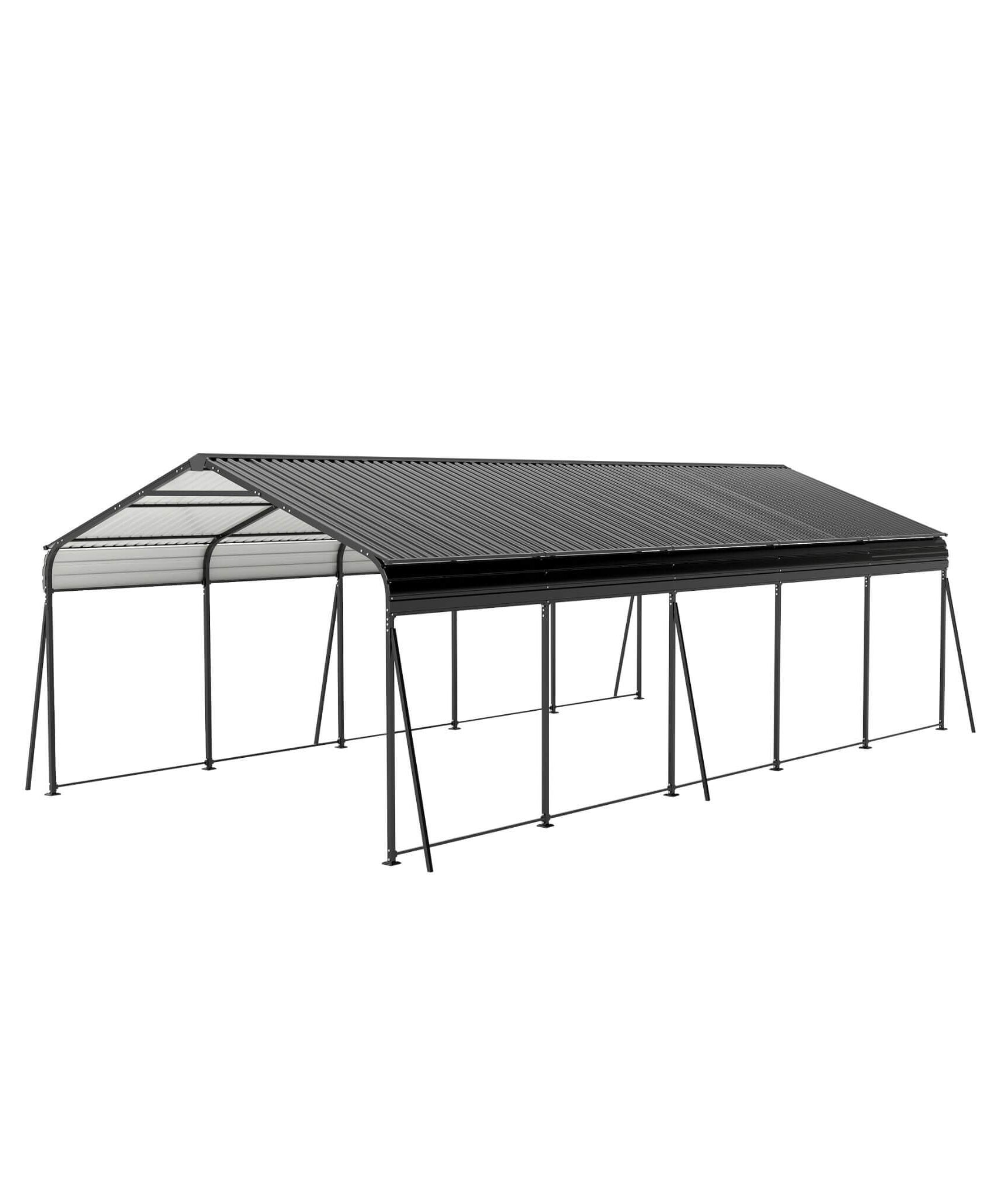 [13X26FT] Alora Heavy-Duty Weather-Resistant Outdoor Carport With Protective Film (SAK82451)