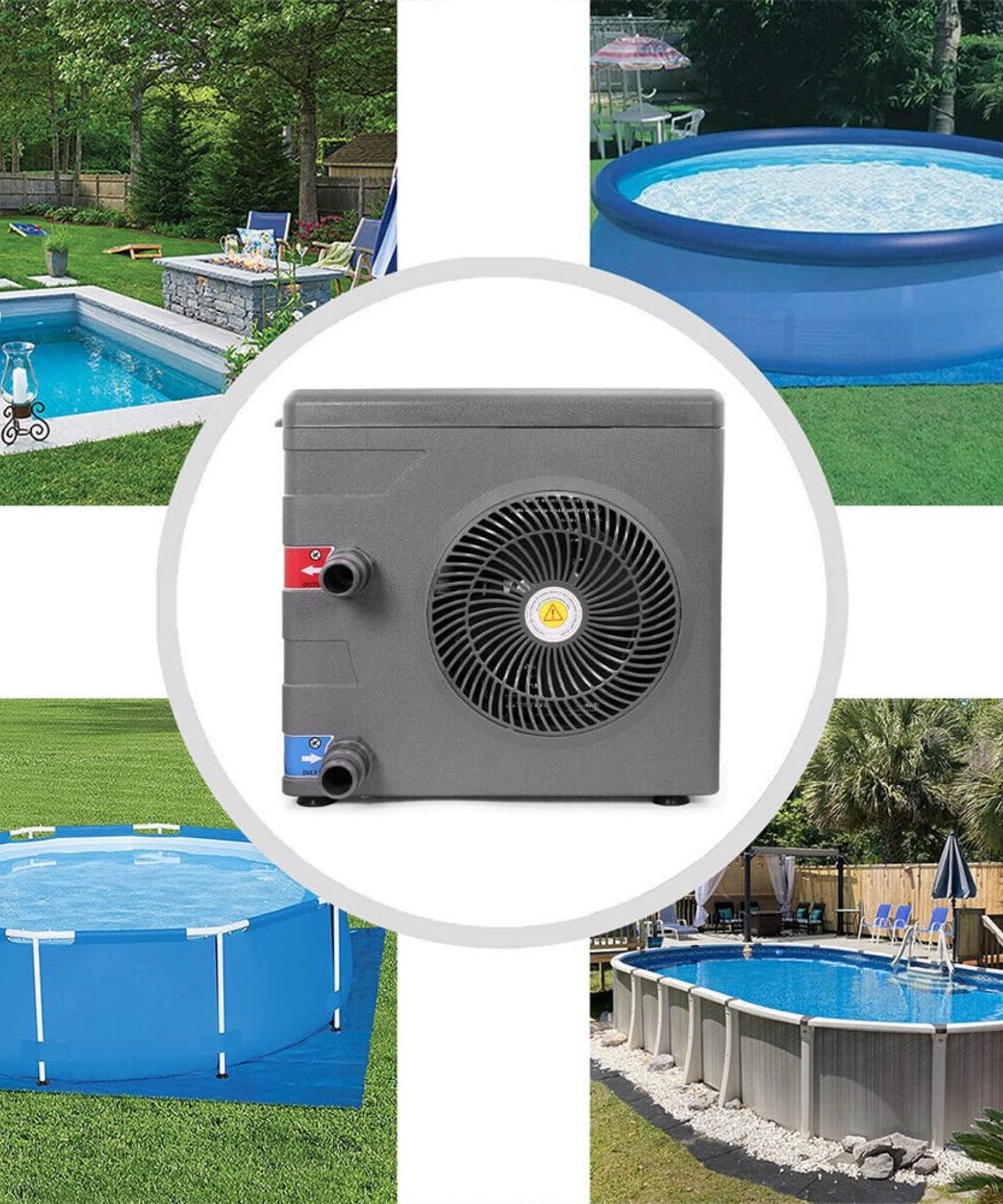 14.8K BTU Premium Above Ground Swimming Pool Heater Pump (SAK97584)