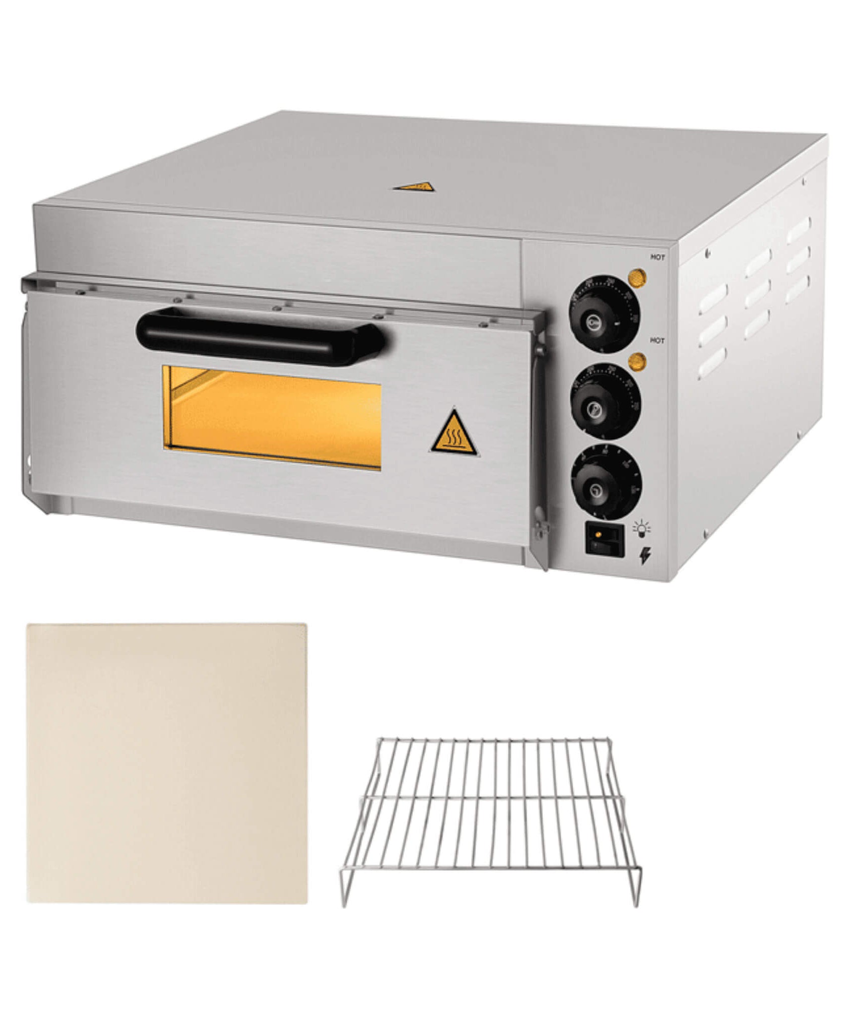 14-Inch Electric Single Deck Countertop Commercial Pizza Oven (SAK92582)
