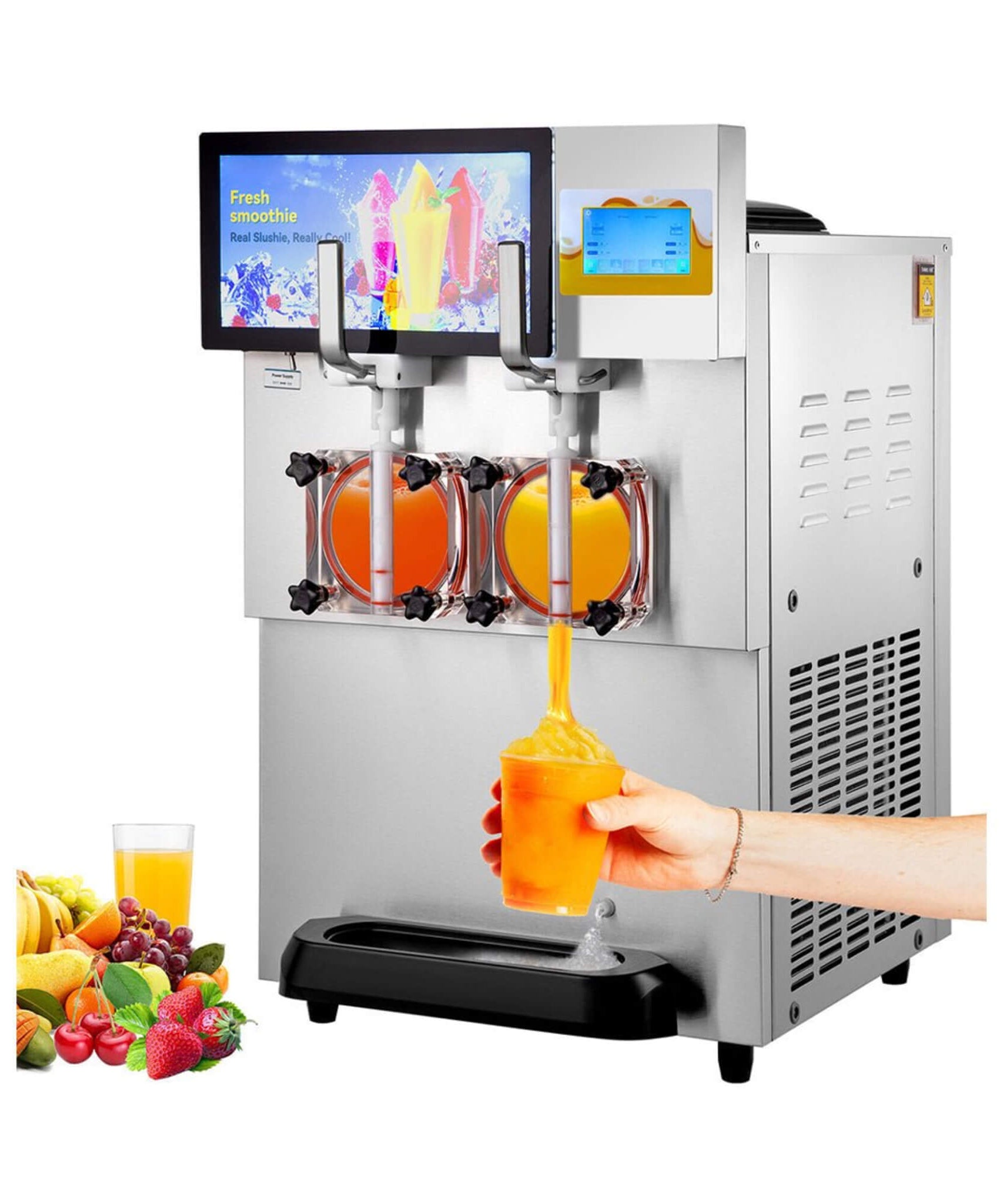 Commercial 16L 1155W Double Frozen Margarita Ice Slushie Drink Maker Machine (SAK95281)