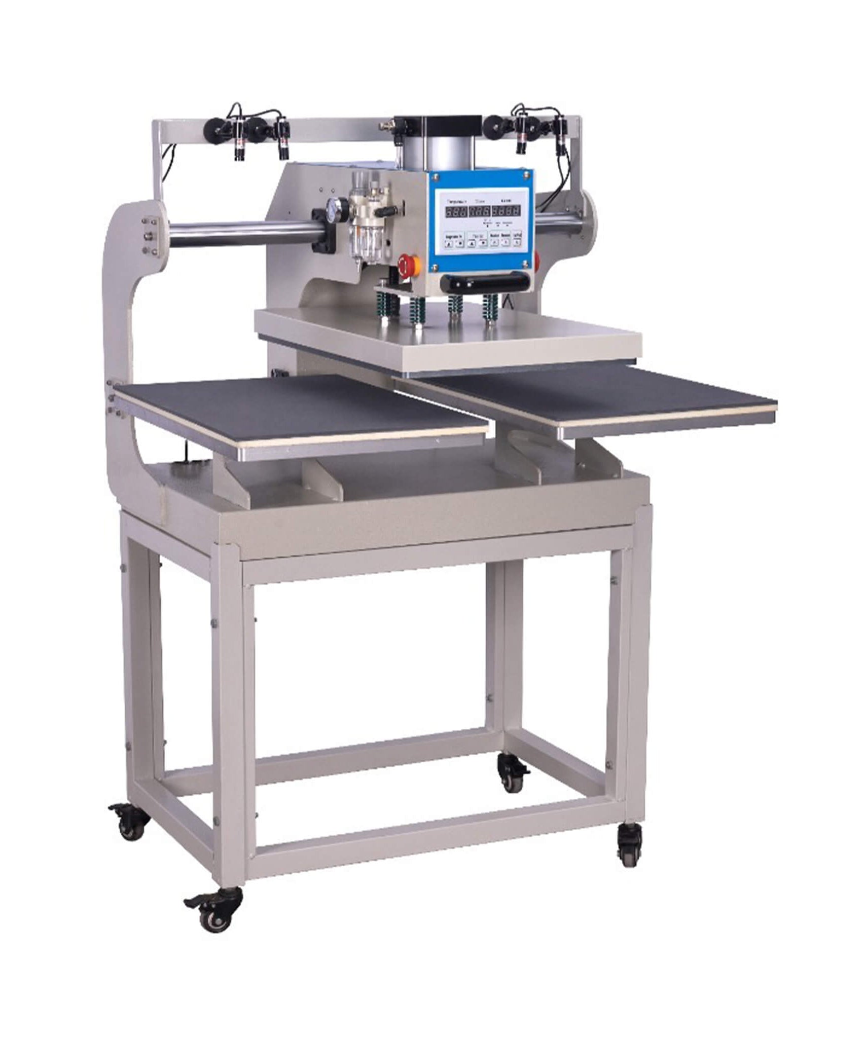 [16X24-Inch] Pneumatic Sliding Dual-Platen Hot Press Machine With Infrared Positioning And Air Compressor (SAK46729)