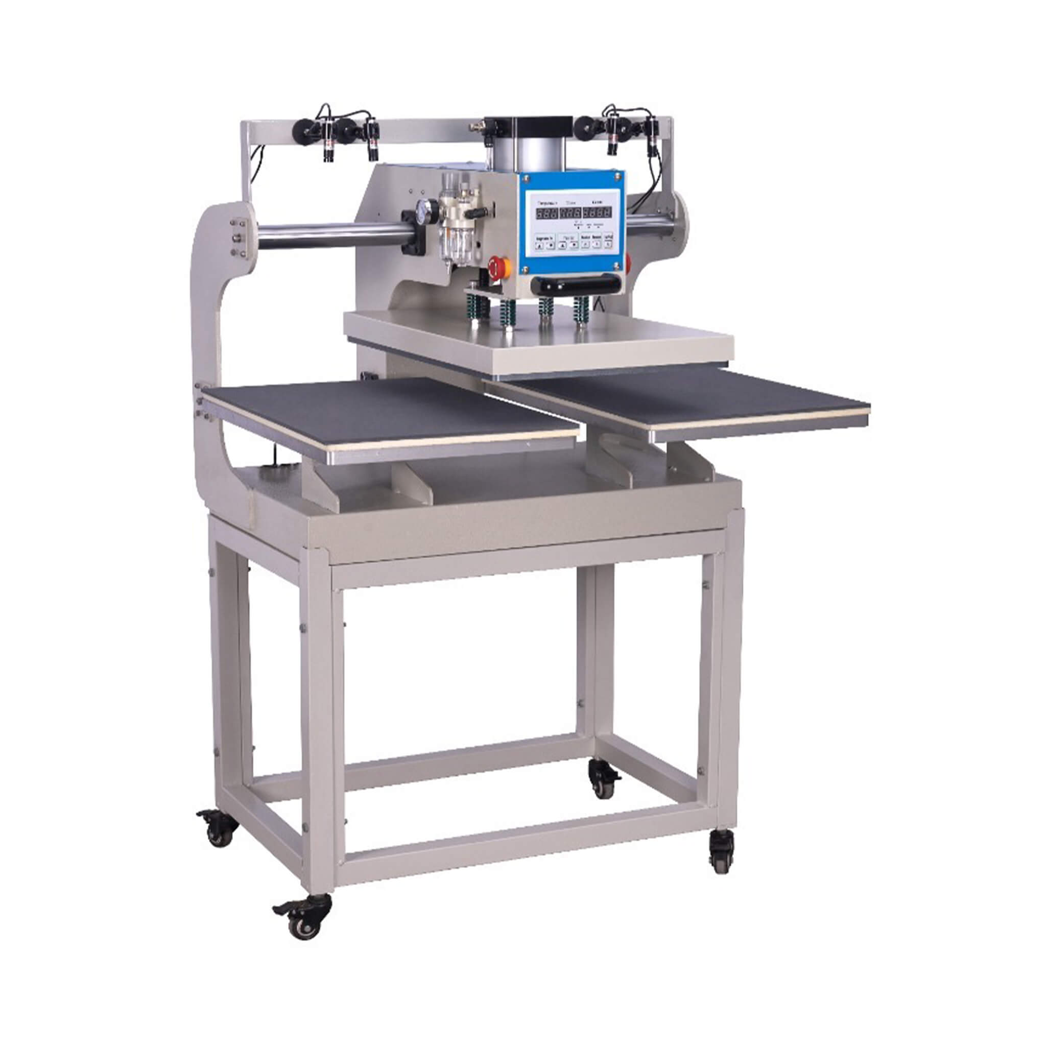[16X24-Inch] Pneumatic Sliding Dual-Platen Hot Press Machine With Infrared Positioning And Air Compressor (SAK46729)