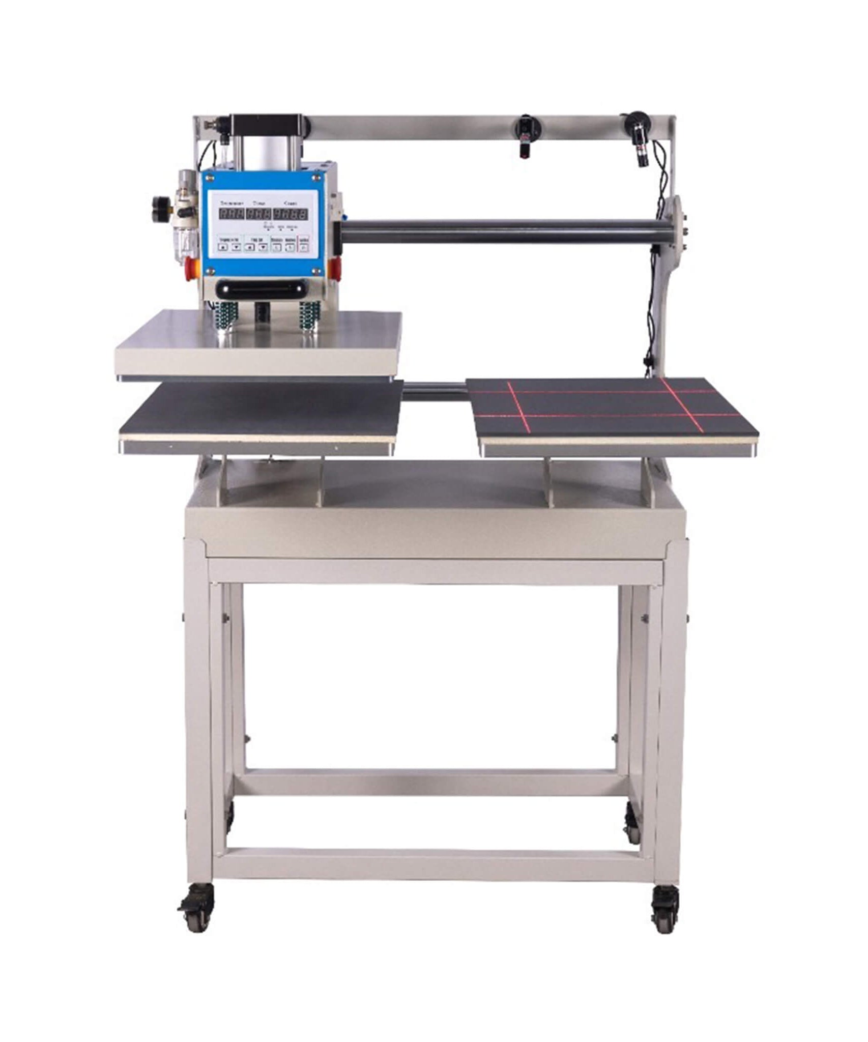 [16X24-Inch] Pneumatic Sliding Dual-Platen Hot Press Machine With Infrared Positioning And Air Compressor (SAK46729)