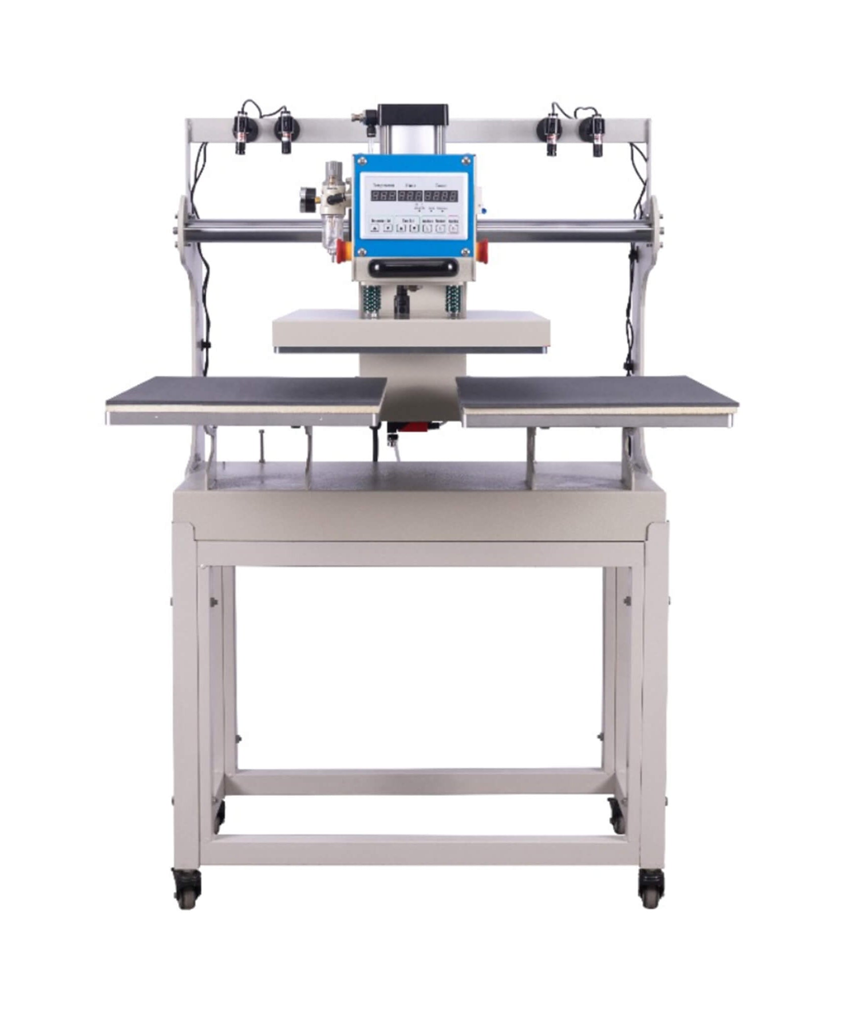 [16X24-Inch] Pneumatic Sliding Dual-Platen Hot Press Machine With Infrared Positioning And Air Compressor (SAK46729)