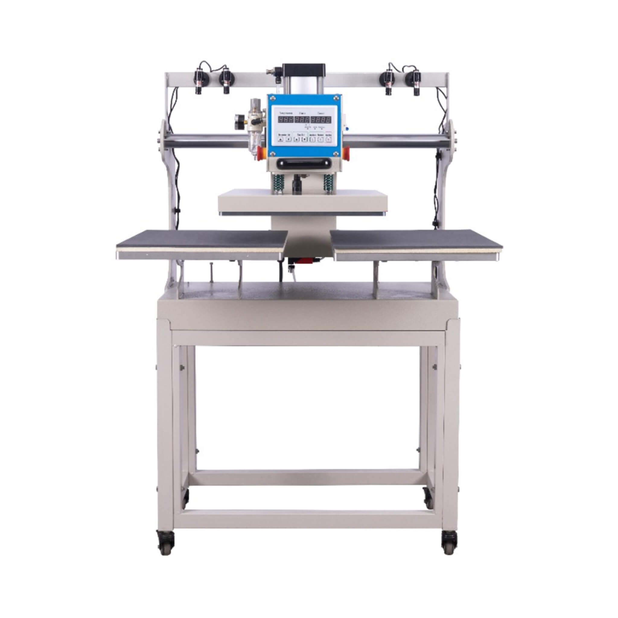 [16X24-Inch] Pneumatic Sliding Dual-Platen Hot Press Machine With Infrared Positioning And Air Compressor (SAK46729)