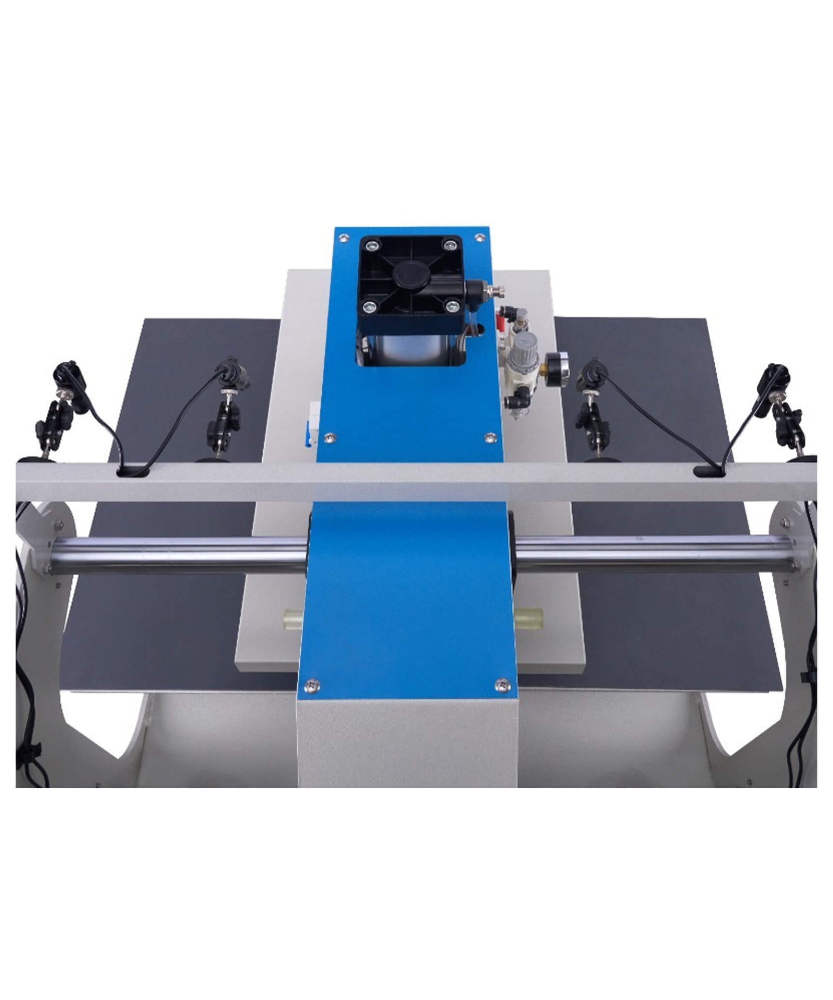 [16X24-Inch] Pneumatic Sliding Dual-Platen Hot Press Machine With Infrared Positioning And Air Compressor (SAK46729)