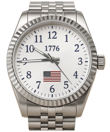 250. Jahrestag Amerikas – Silberne Heritage-Uhr von 1776