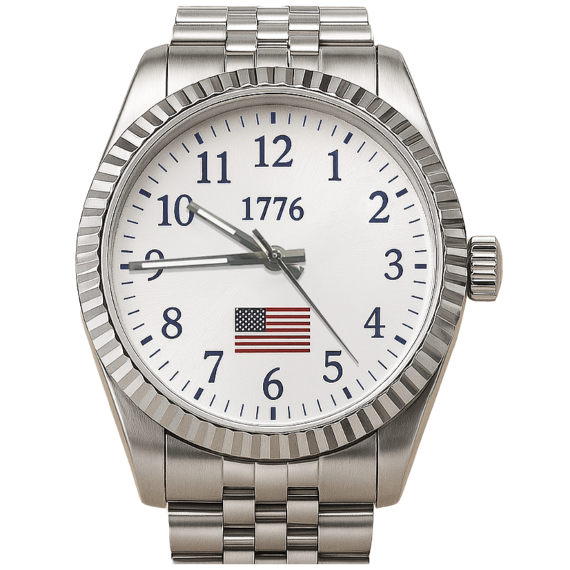 250. Jahrestag Amerikas – Silberne Heritage-Uhr von 1776