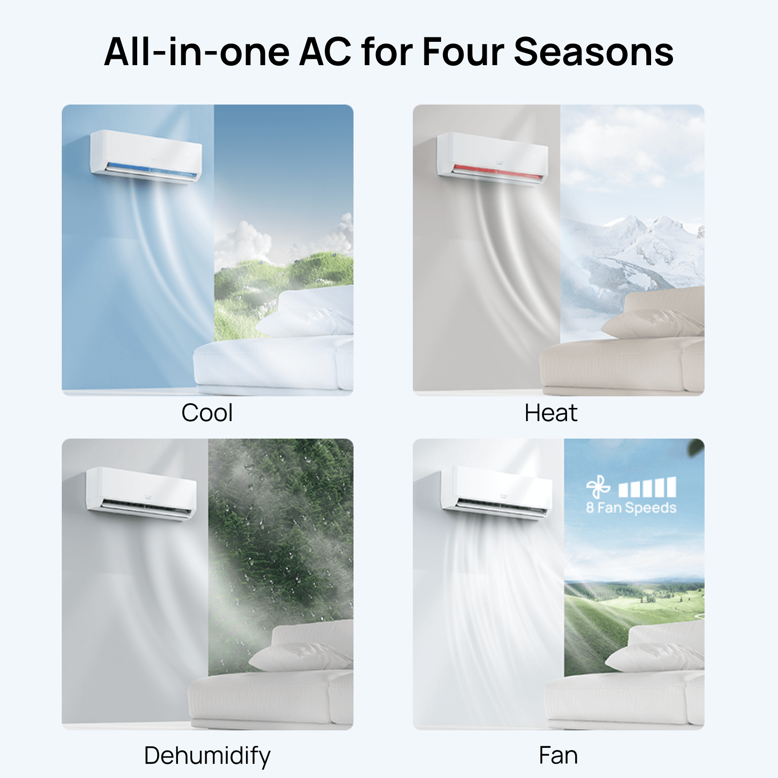 (Open Box) Greenland Single Zone Mini Split AC (R410A)