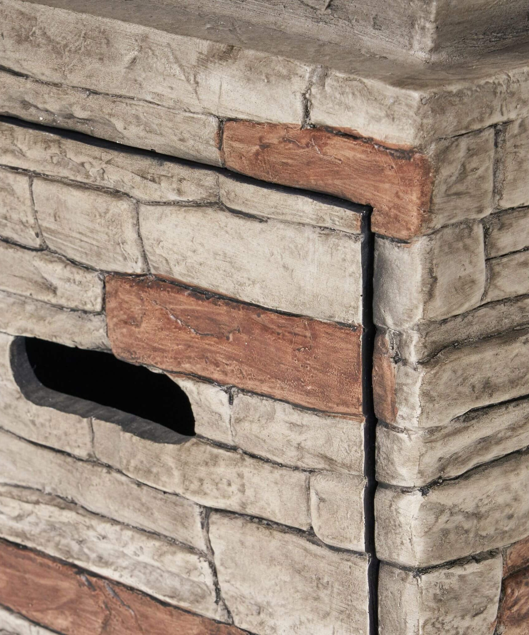 Alora 19-Inch Outdoor 40K BTU Natural Stone Fire Column (SAK36771)