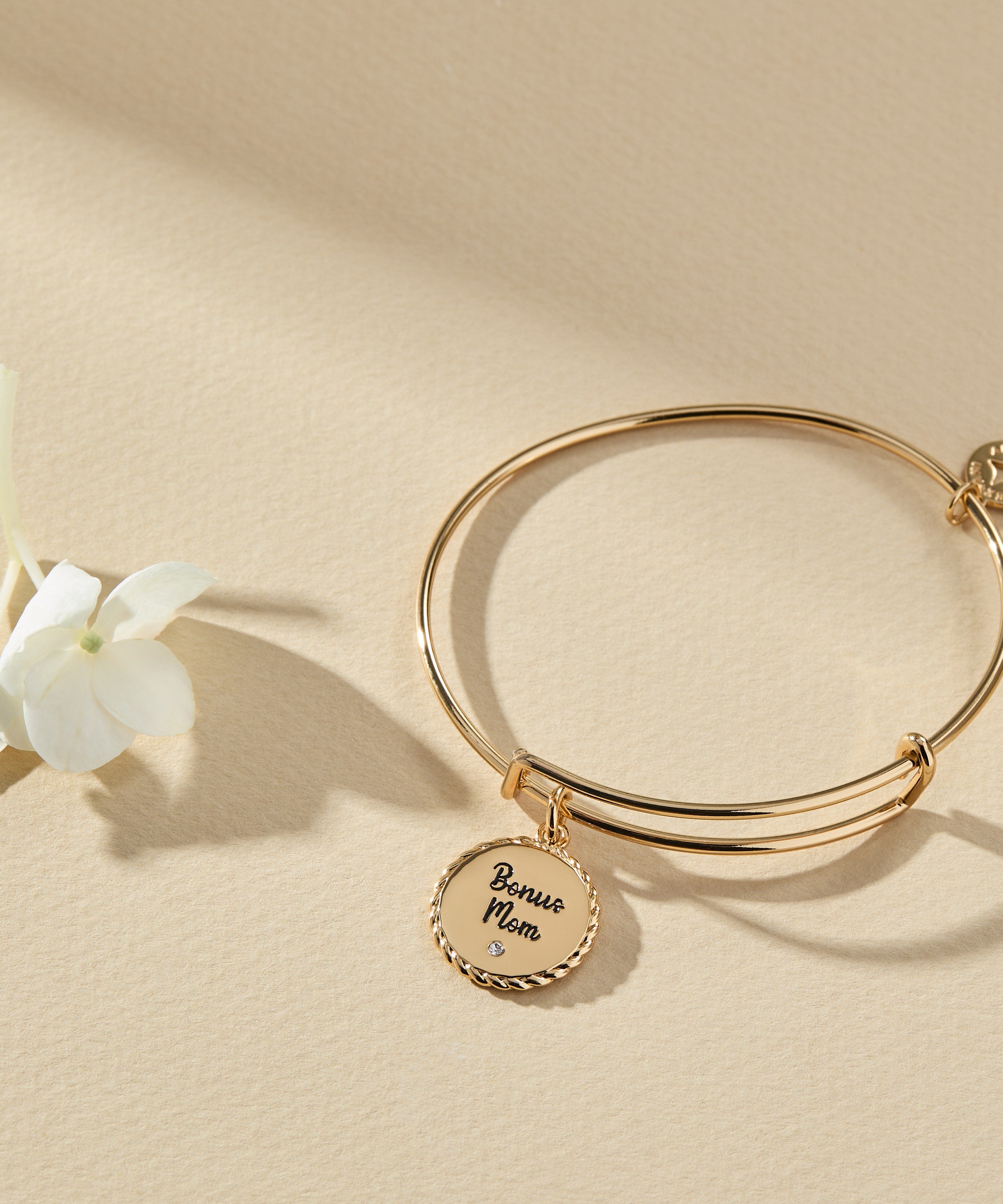 Bonus Mom 'Family Isn't Only Blessed By Name' Charm Bangle