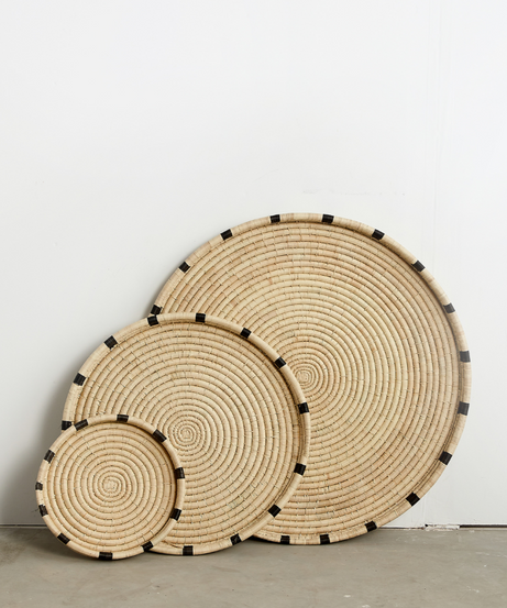 Nelisiwe Ilala Palm and Black Nesting Tray