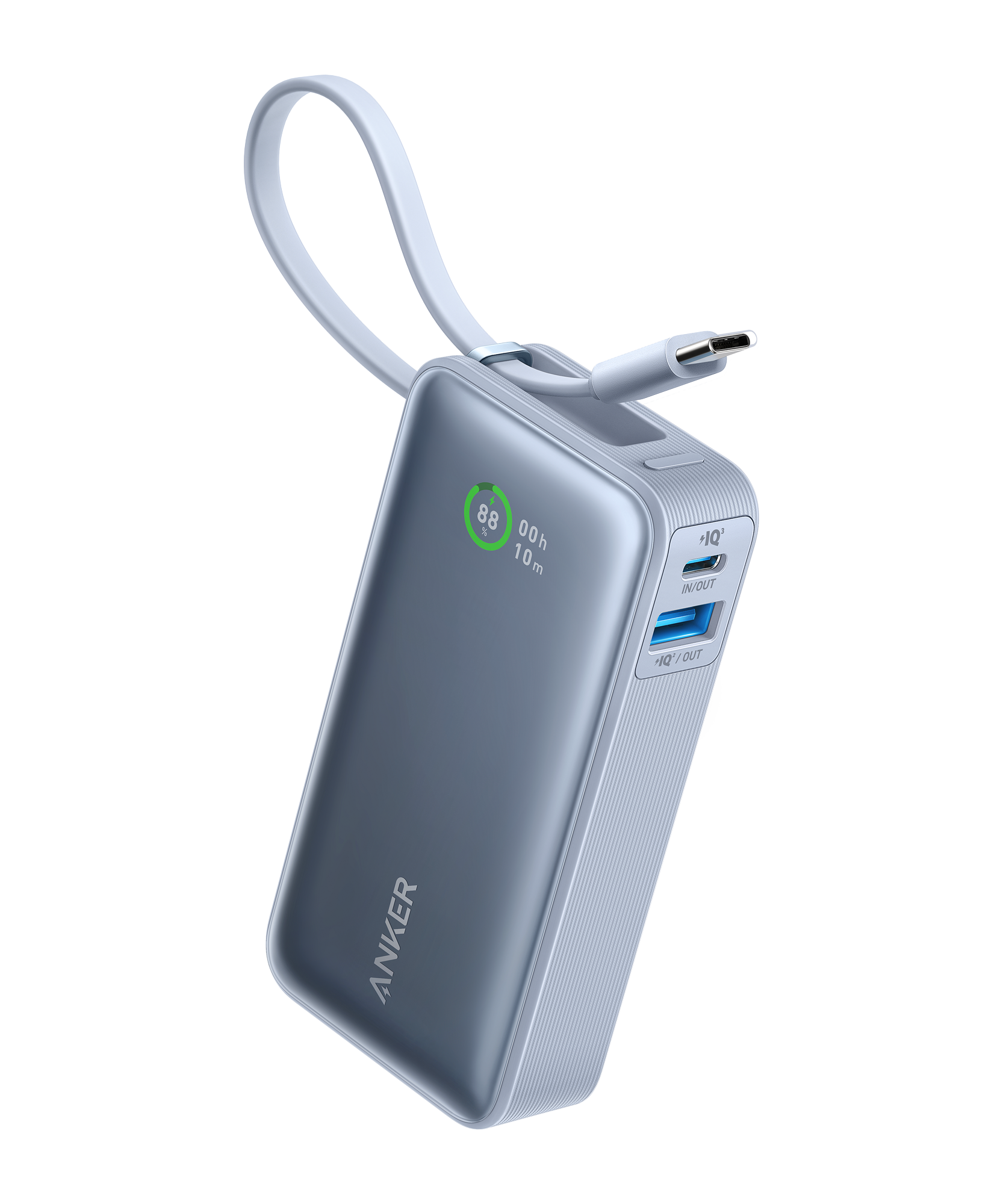 Anker Nano Power Bank (30W, Built-In USB-C Cable)