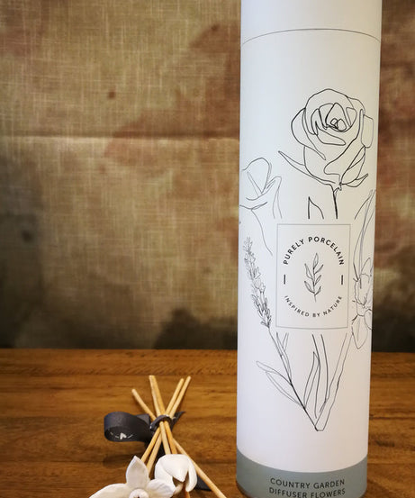 Country Flowers Bamboo Diffuser Sticks Set