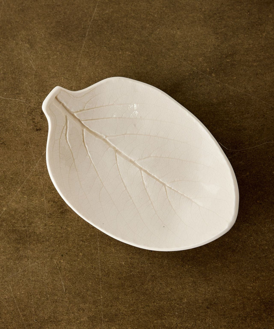 Porcelain Leaf Trinket Dish