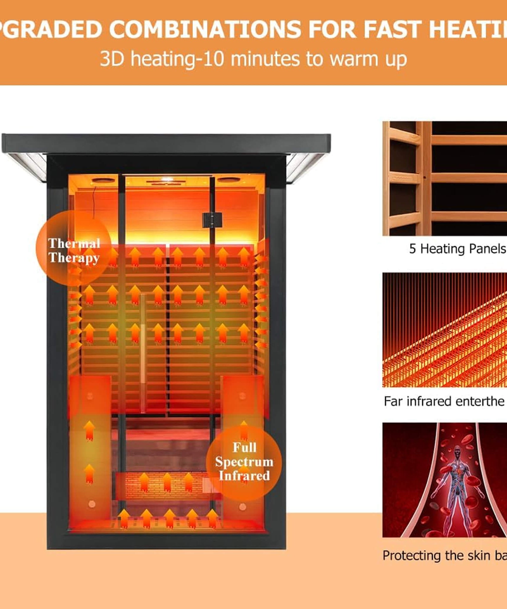 Thermora Lugano 2-Person Outdoor Full-Spectrum Infrared Sauna With Aluminum Alloy Exterior & WiFi (SAK14973)