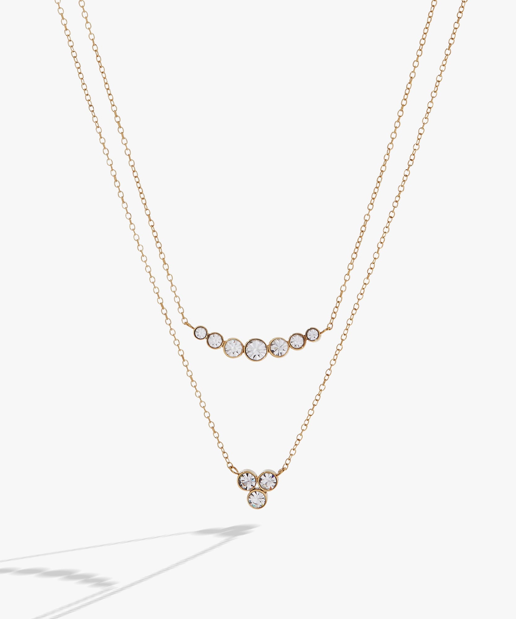 Double-Layer Crystal Necklace