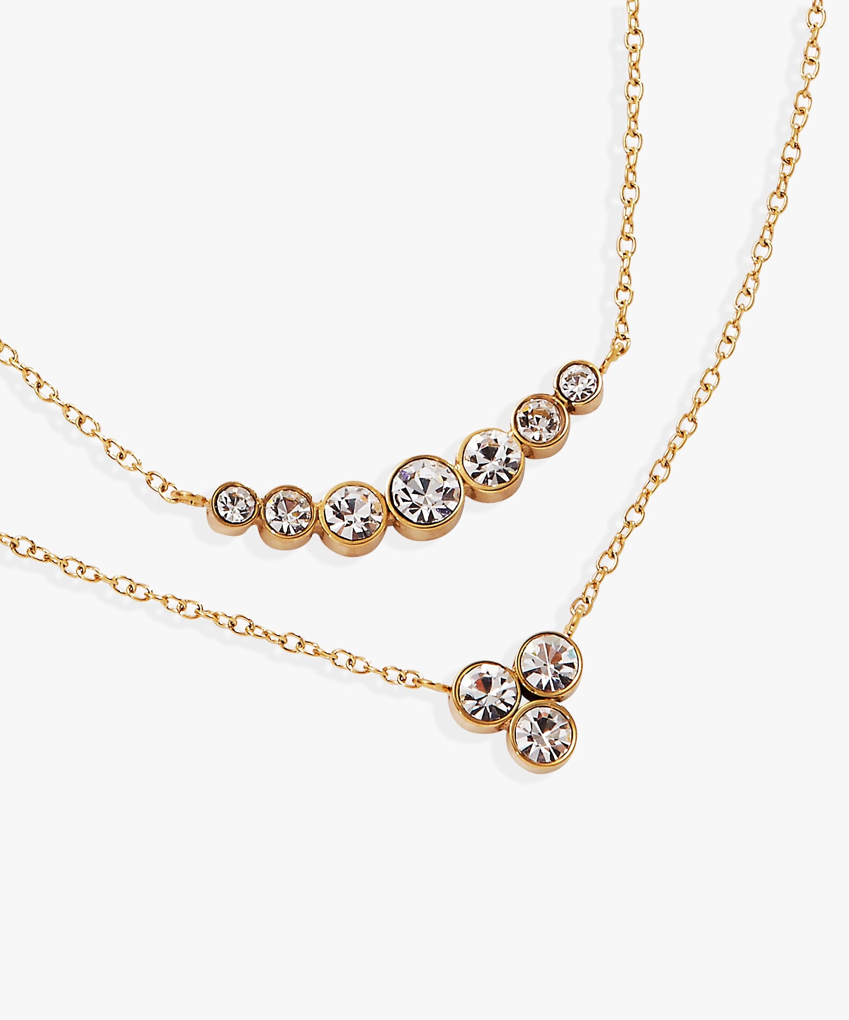 Double-Layer Crystal Necklace