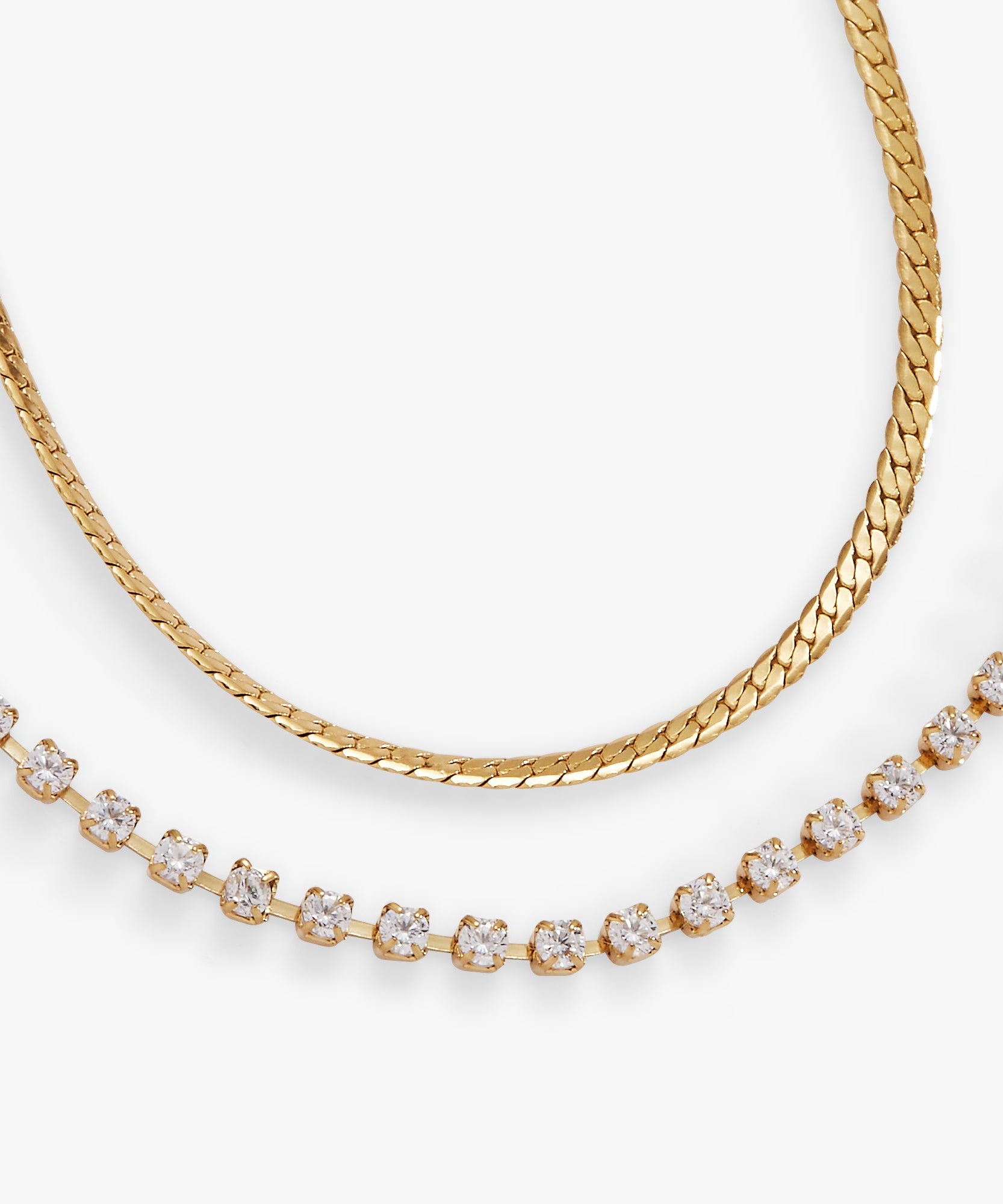 Double Strand Crystal Tennis Chain Bracelet