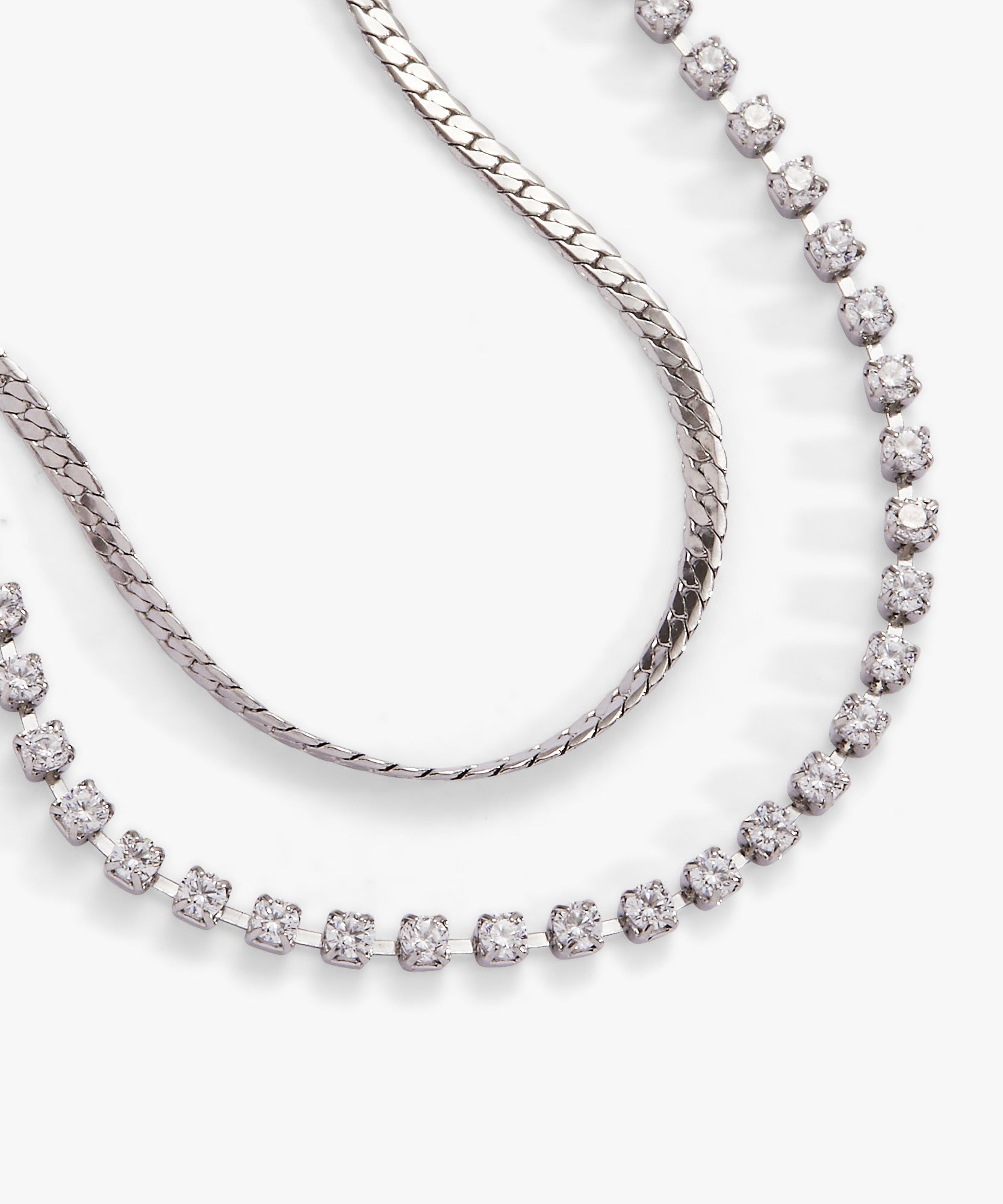 Double Strand Crystal Tennis Chain Bracelet