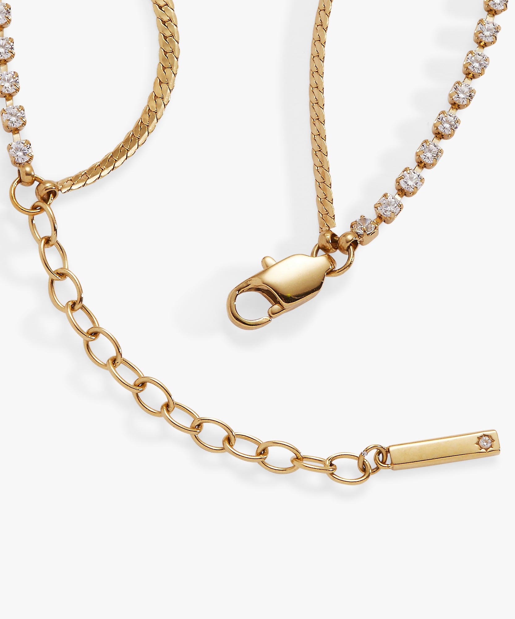 Double Strand Crystal Tennis Chain Bracelet