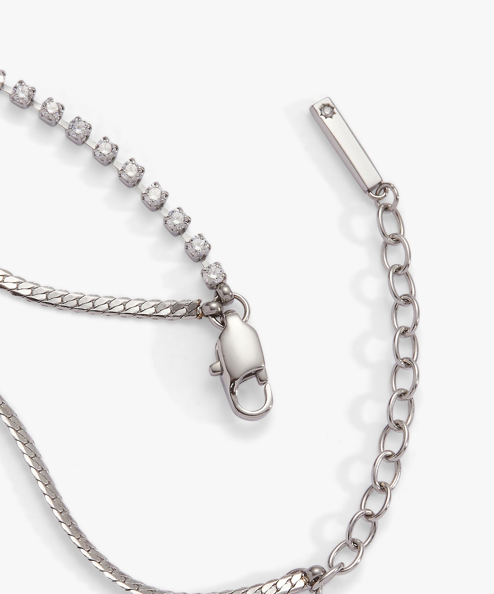 Double Strand Crystal Tennis Chain Bracelet