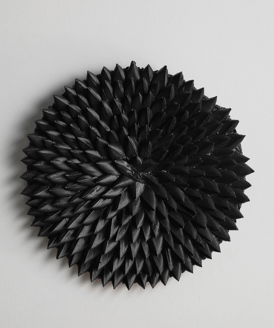 Porcupine African Textured Woven Wall Art in Black, White or Natural