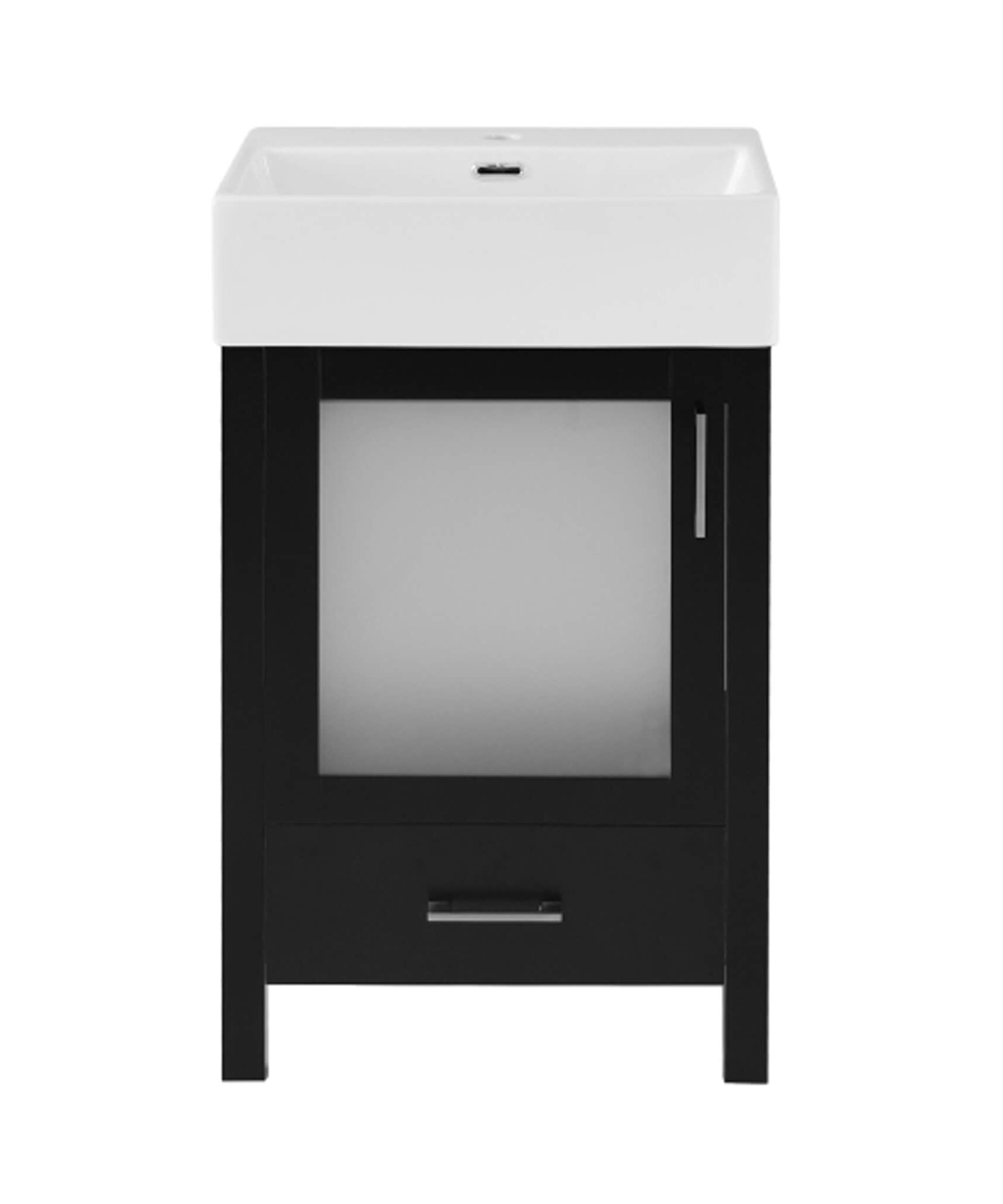 Nuvia 20-Inch Modern Bathroom Vanity With Ceramic Sink And Storage Cabinet (SAK83047)