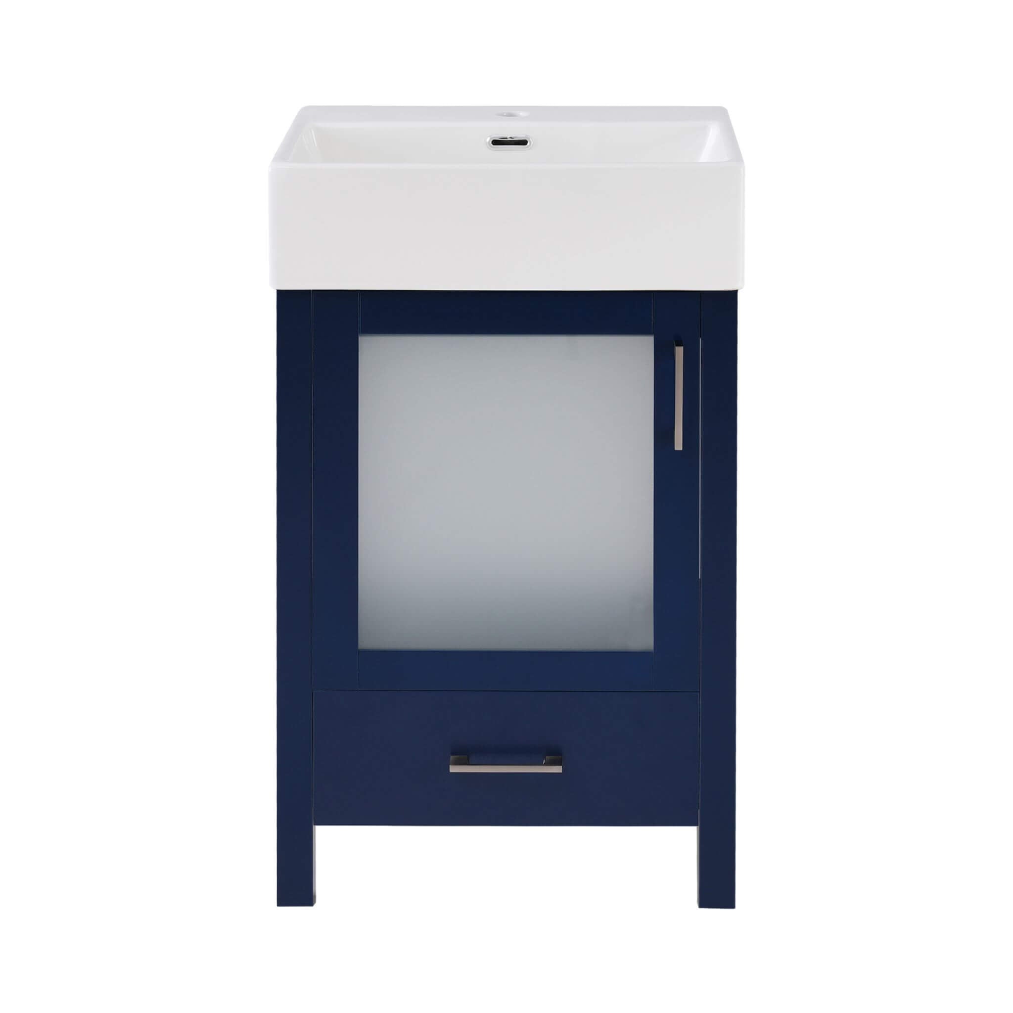 Nuvia 20-Inch Modern Bathroom Vanity With Ceramic Sink And Storage Cabinet (SAK83047)