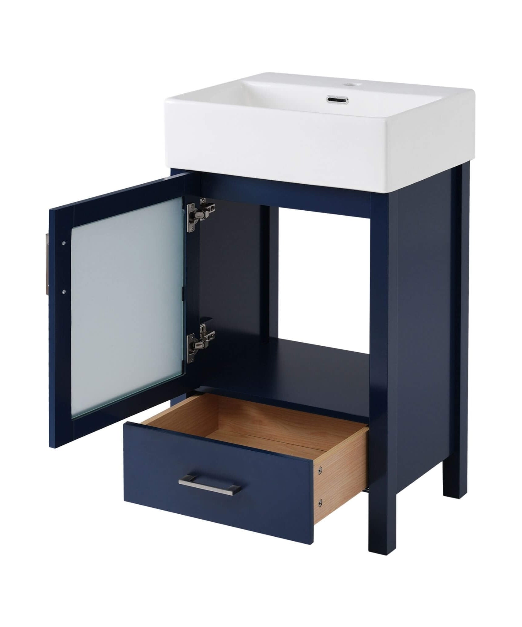 Nuvia 20-Inch Modern Bathroom Vanity With Ceramic Sink And Storage Cabinet (SAK83047)