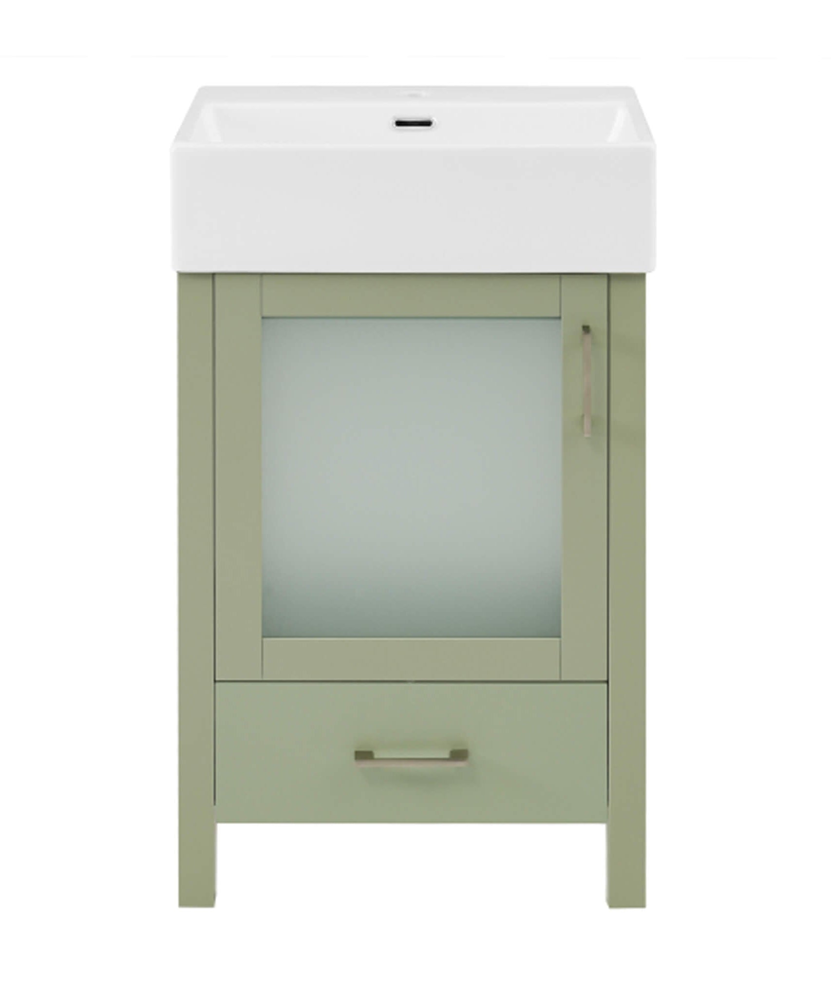 Nuvia 20-Inch Modern Bathroom Vanity With Ceramic Sink And Storage Cabinet (SAK83047)
