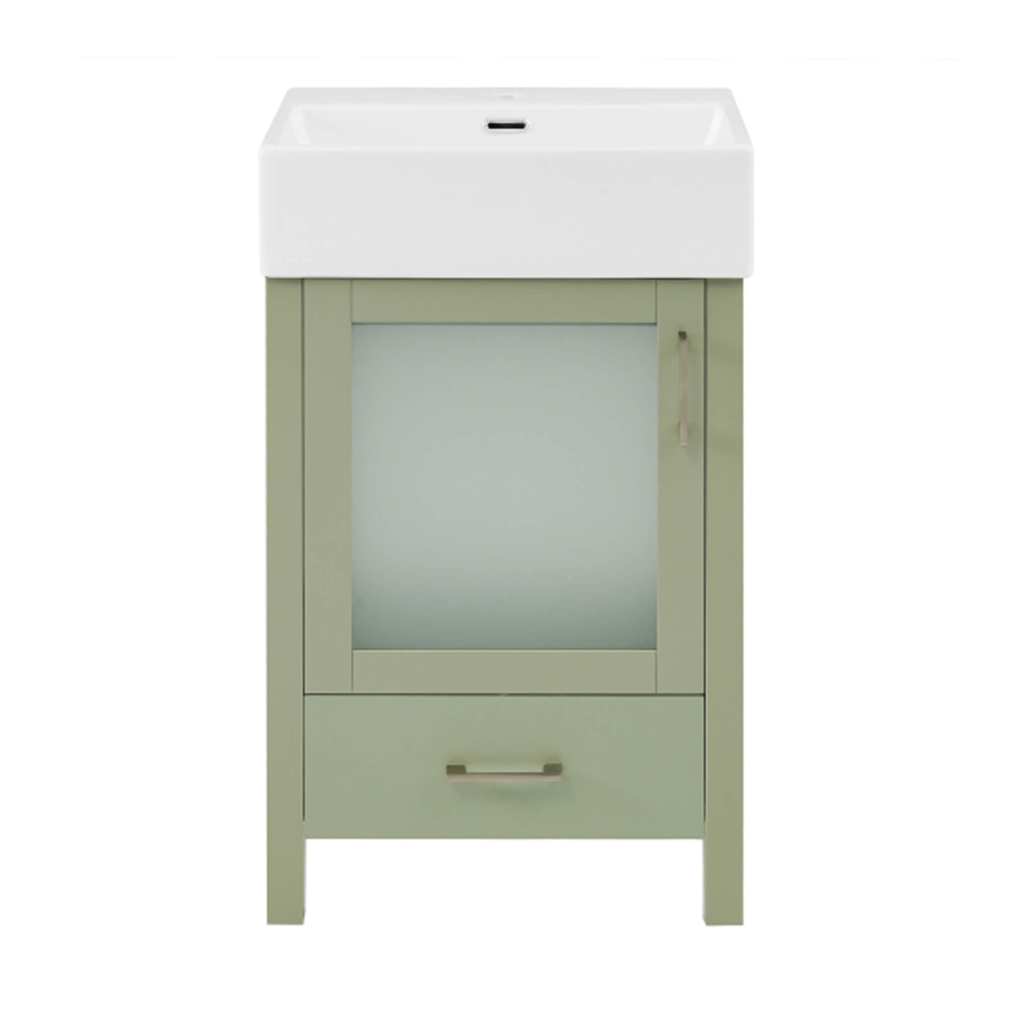 Nuvia 20-Inch Modern Bathroom Vanity With Ceramic Sink And Storage Cabinet (SAK83047)