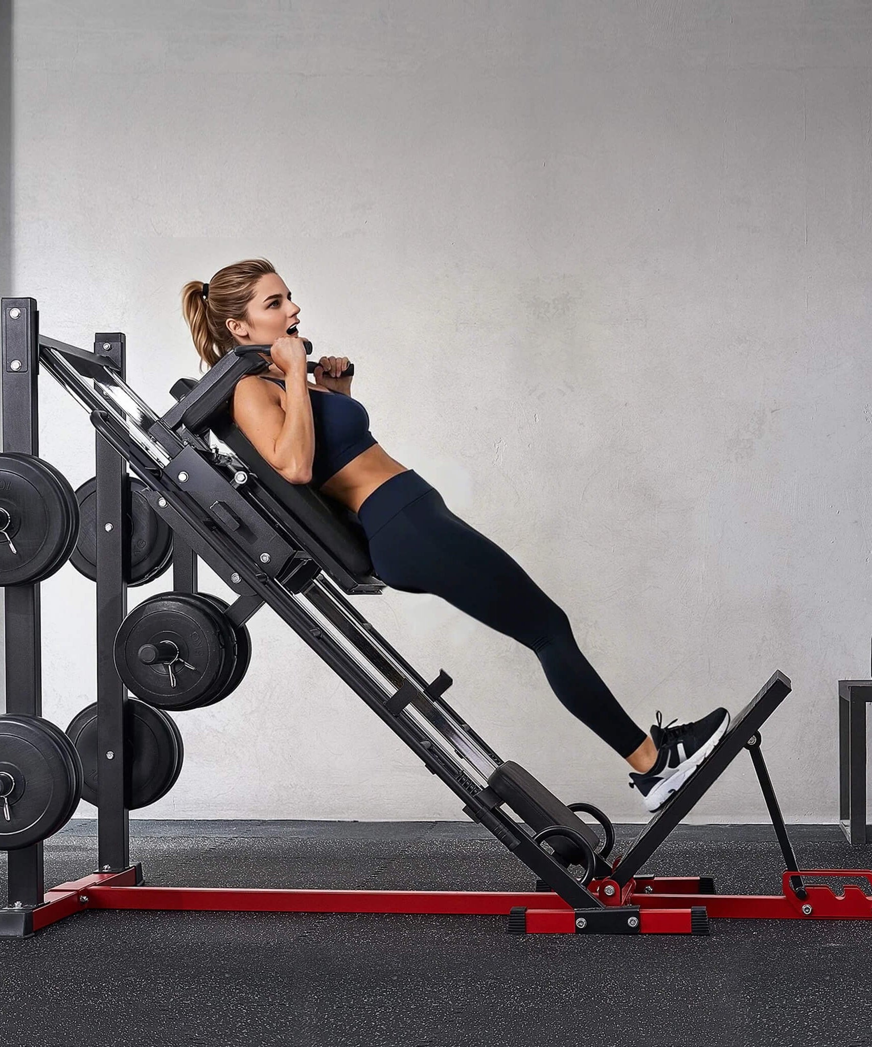 Rovix 2000LBS Adjustable Leg Press And Hack Squat Machine For Home Gym Workouts (SAK53148)