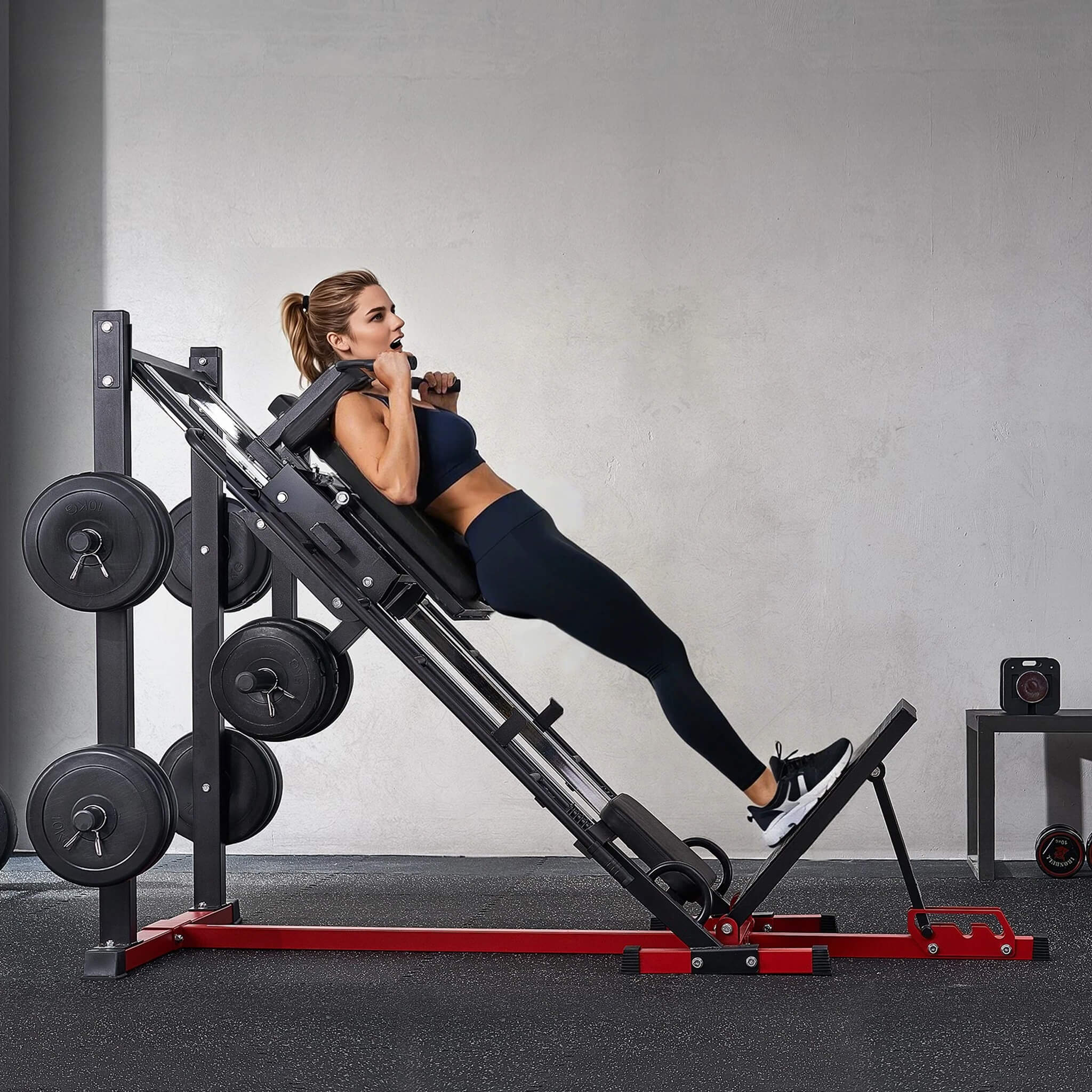 Rovix 2000LBS Adjustable Leg Press And Hack Squat Machine For Home Gym Workouts (SAK53148)
