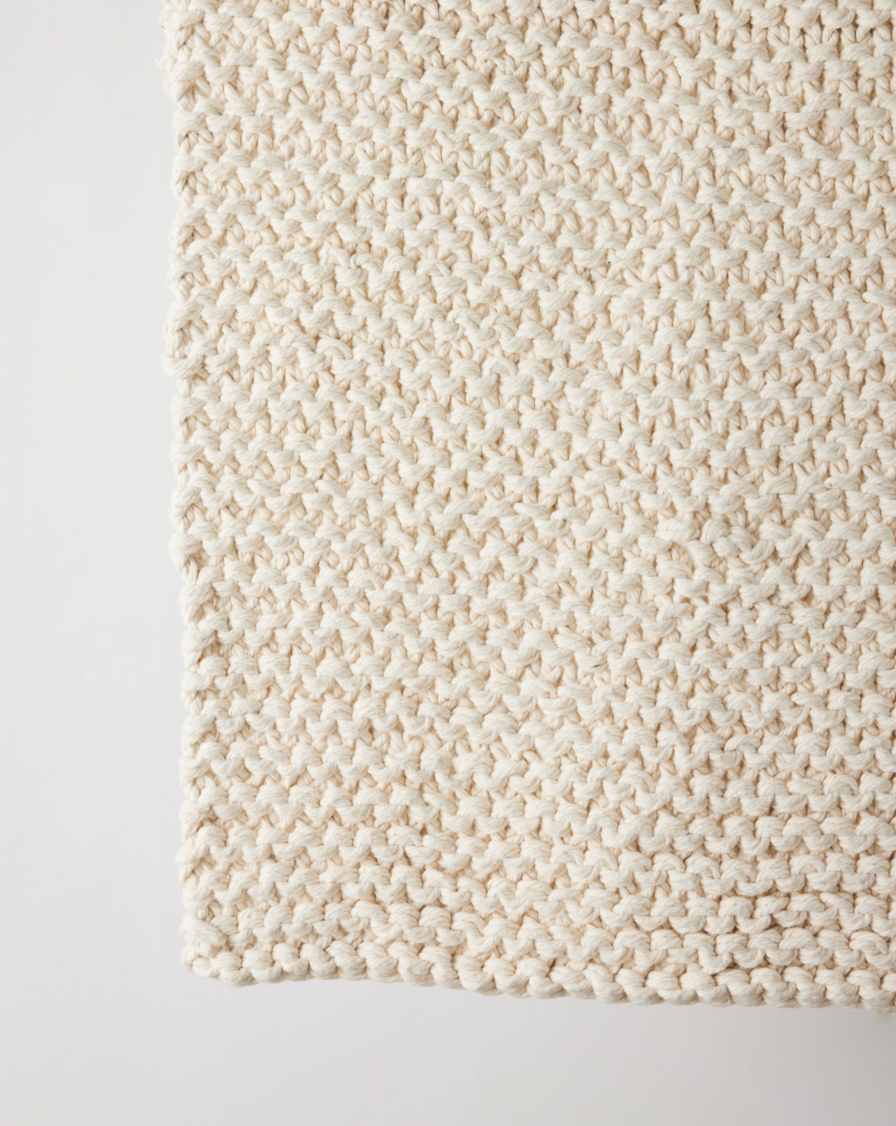 Chunky Ecru Hand-Loomed Mat