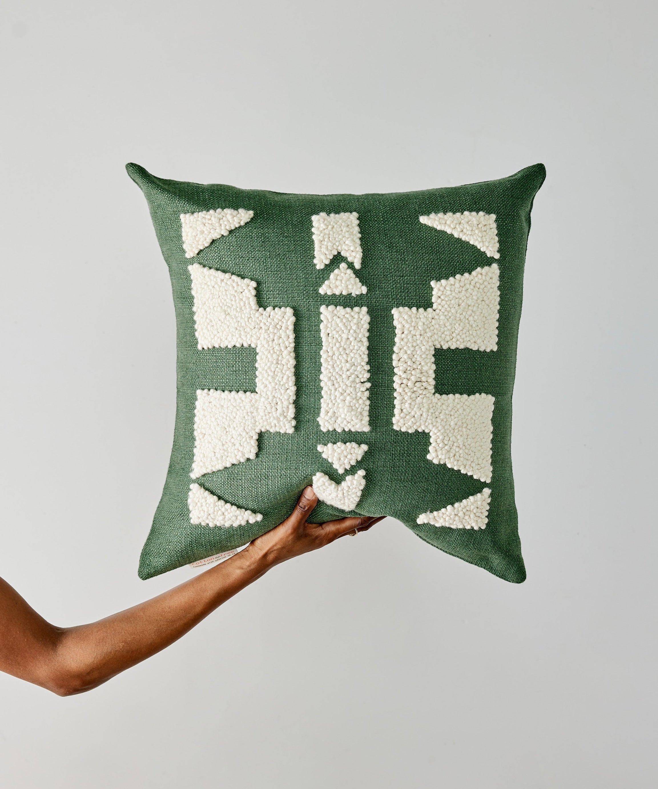 Ndebele Forest Green Throw Pillow