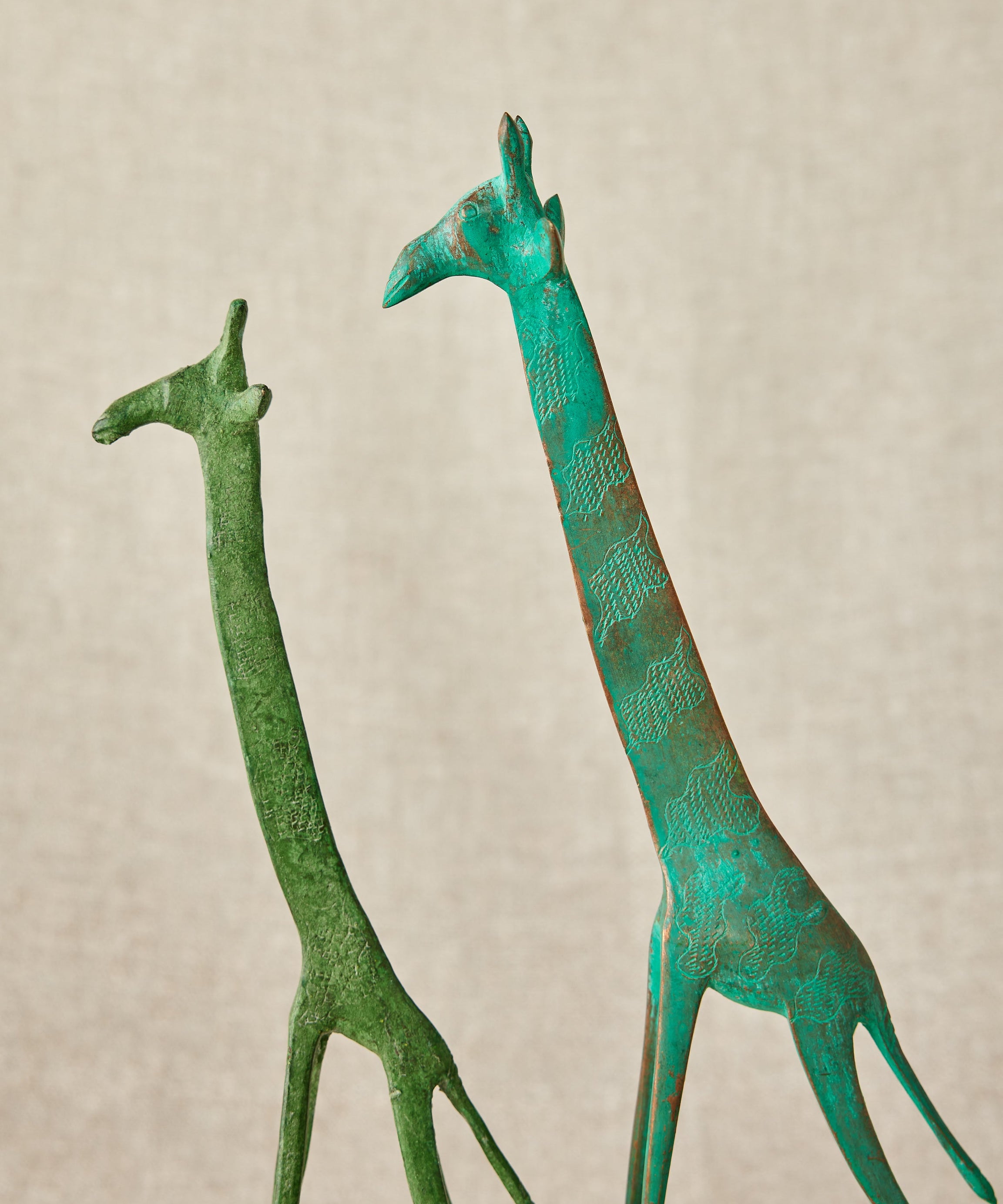 Tuareg Brass Giraffes Figurines