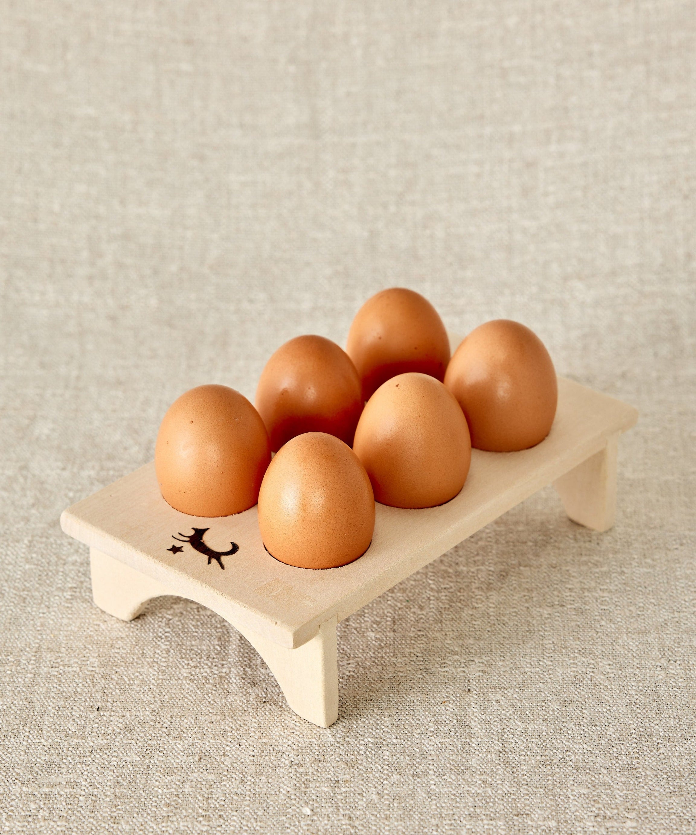 Hand-Carved Wooden Fridge Egg Tray
