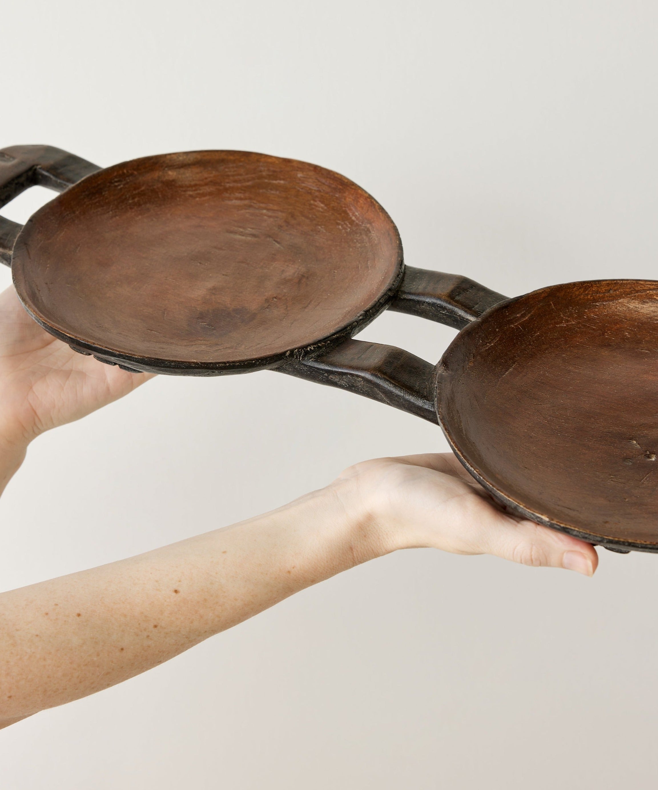Bamenda Duo Circular Wooden Serving Tray